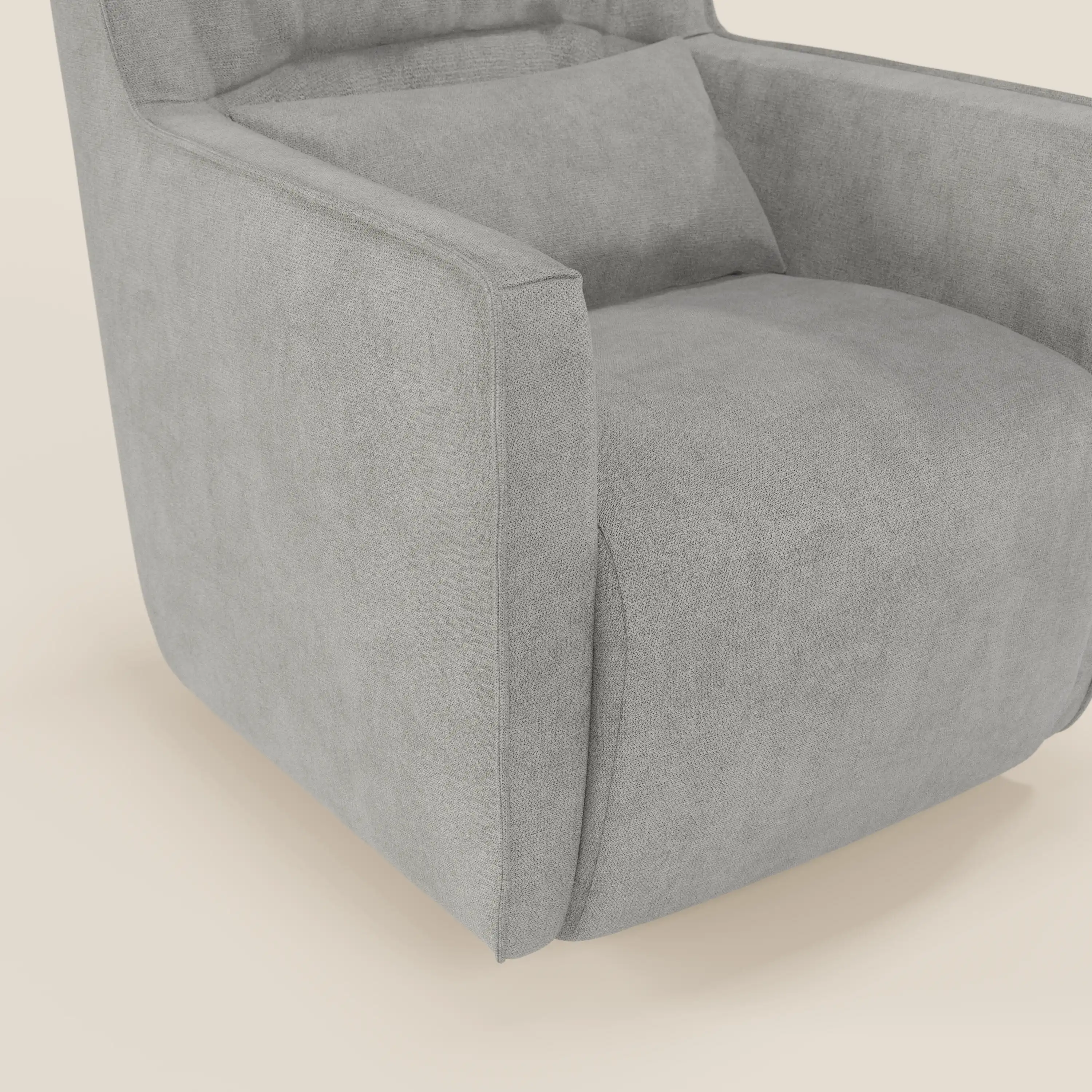 Tulla Fauteuil pivotant en tissu imperméable T02 gris clair - Image 5