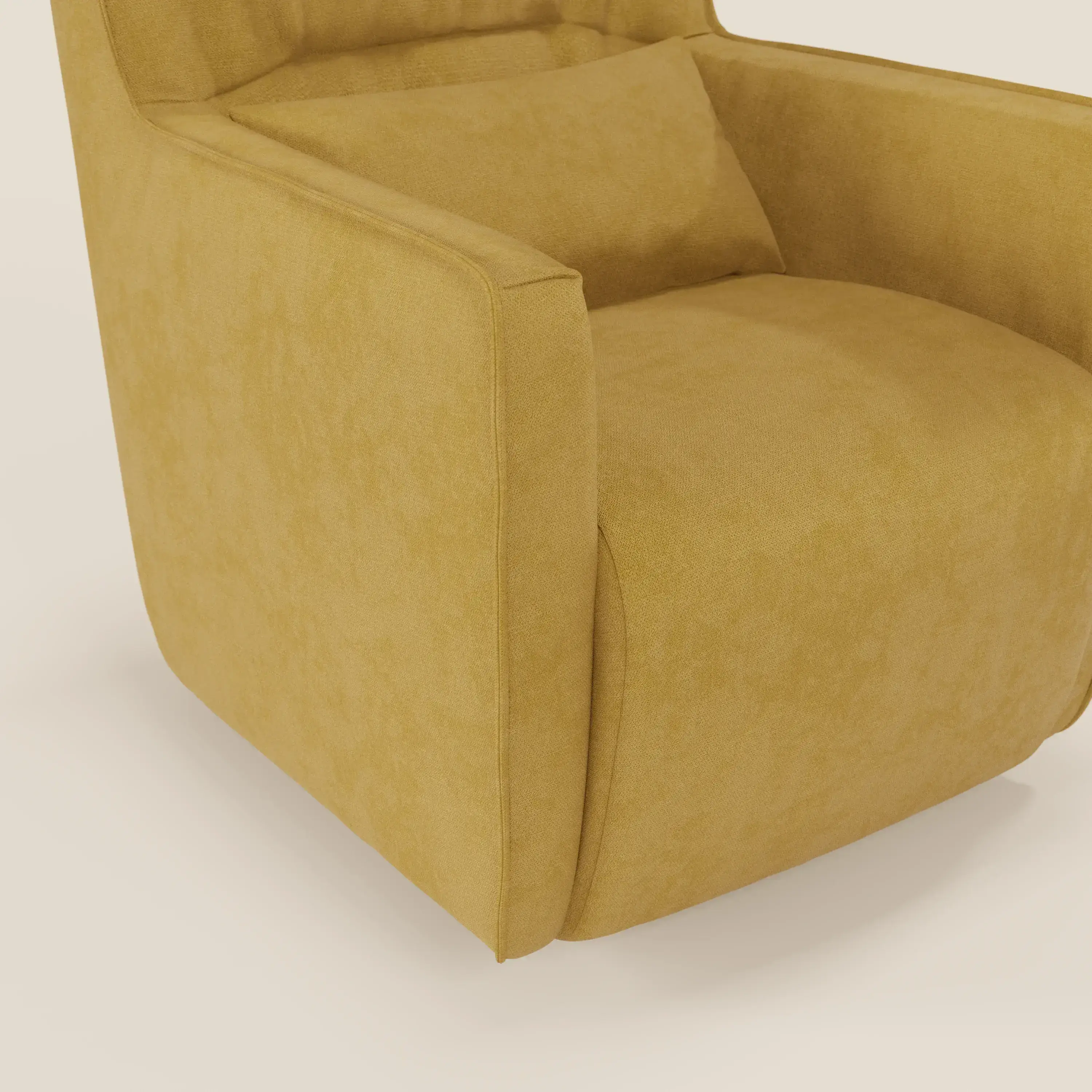Tulla Fauteuil pivotant en tissu imperméable T02 jaune - Image 5