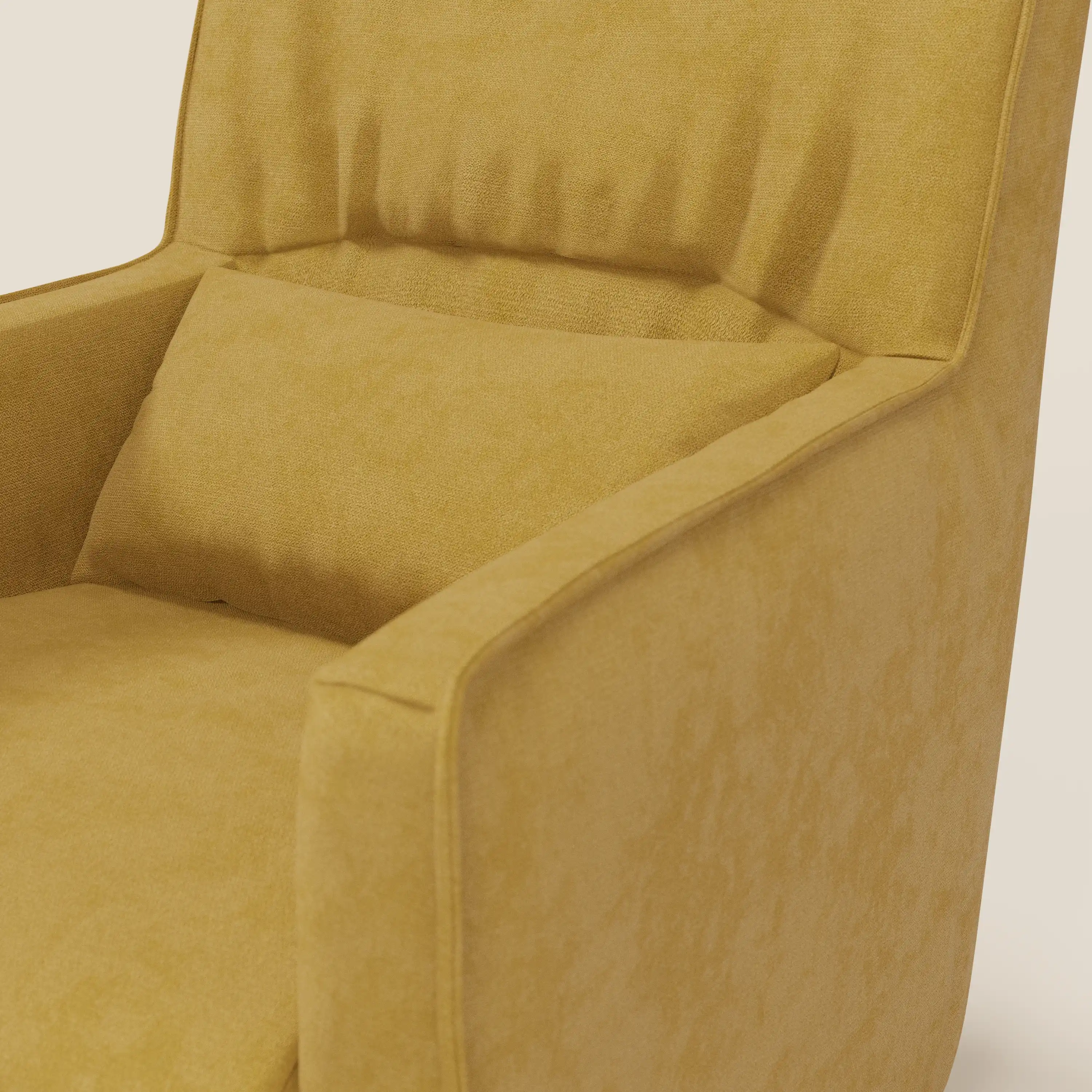 Tulla Fauteuil pivotant en tissu imperméable T02 jaune - Image 6