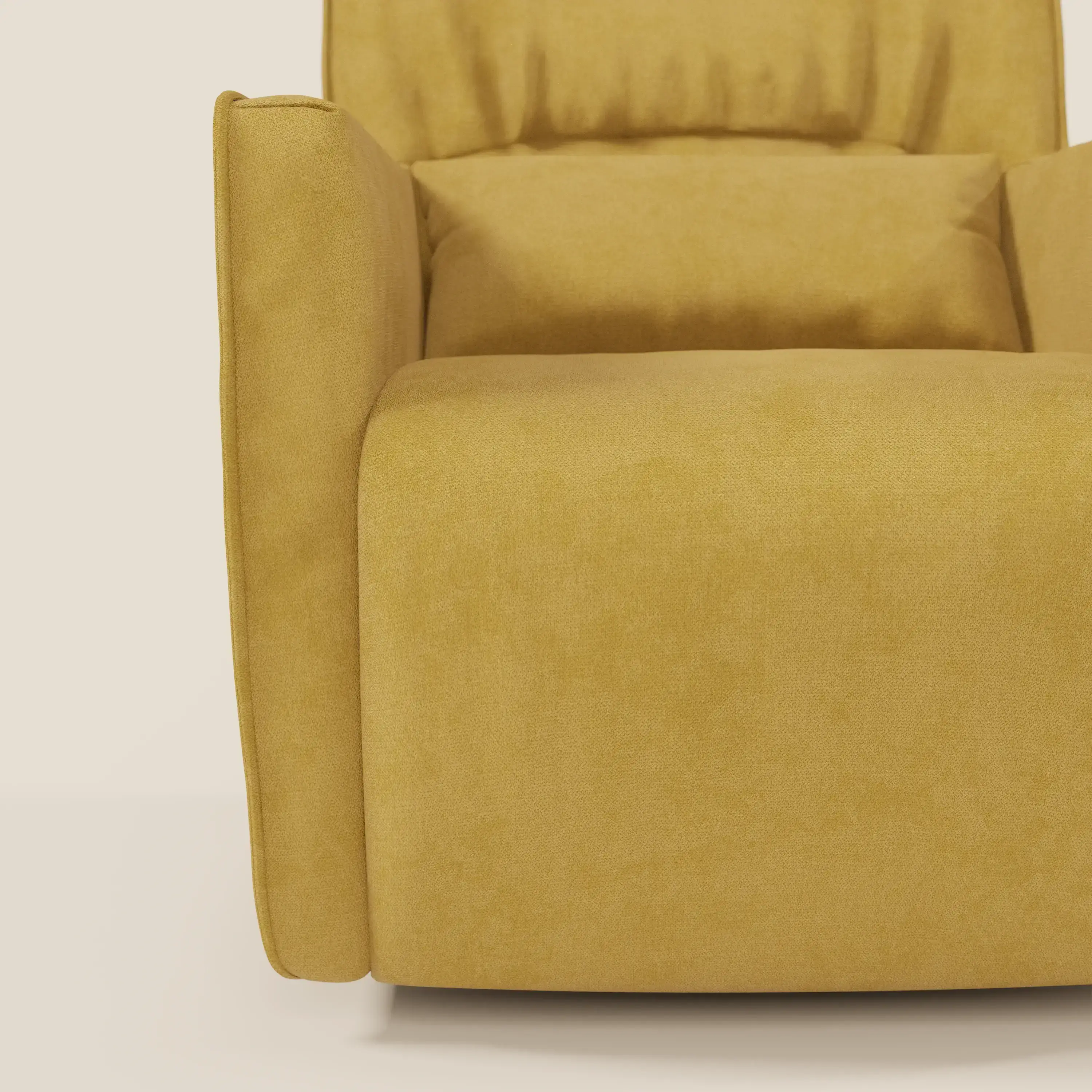 Tulla Fauteuil pivotant en tissu imperméable T02 jaune - Image 7
