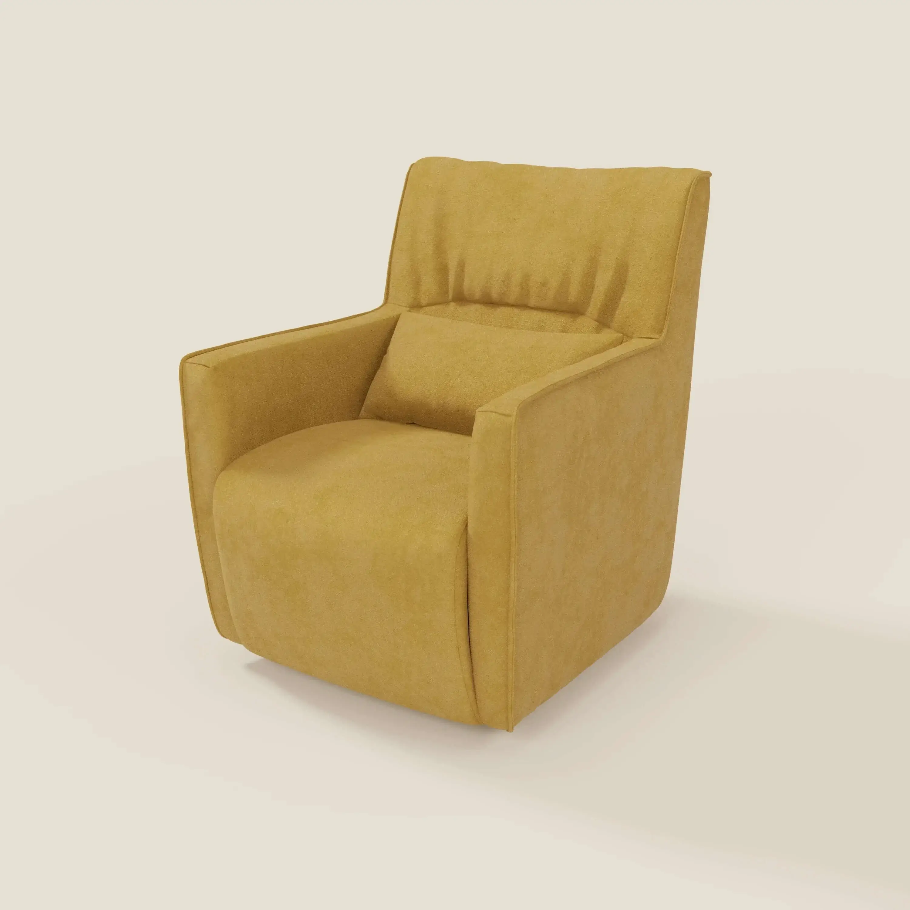 Tulla Fauteuil pivotant en tissu imperméable T02 jaune - Image 8