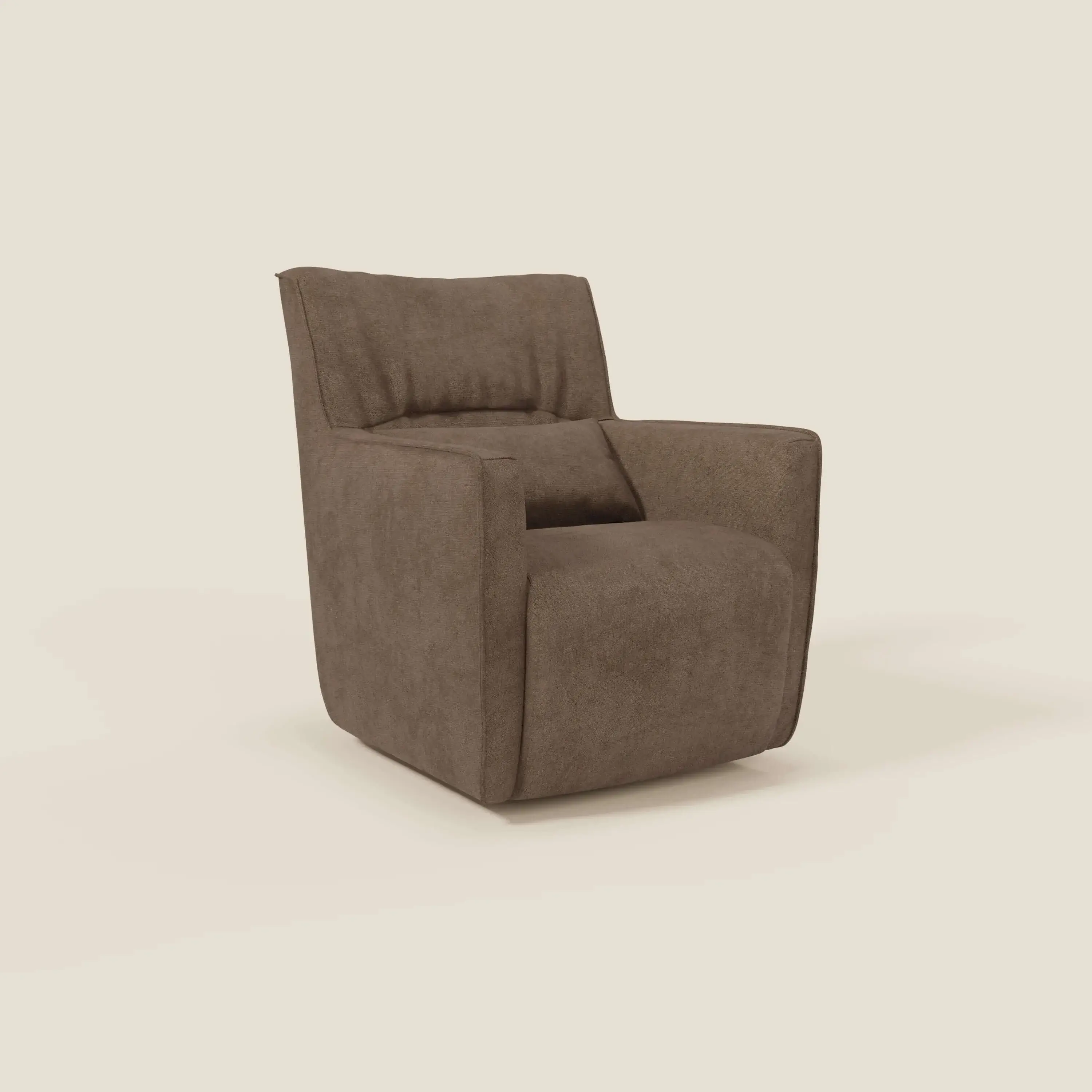 Tulla Fauteuil pivotant en tissu imperméable T02 marron - Image 2