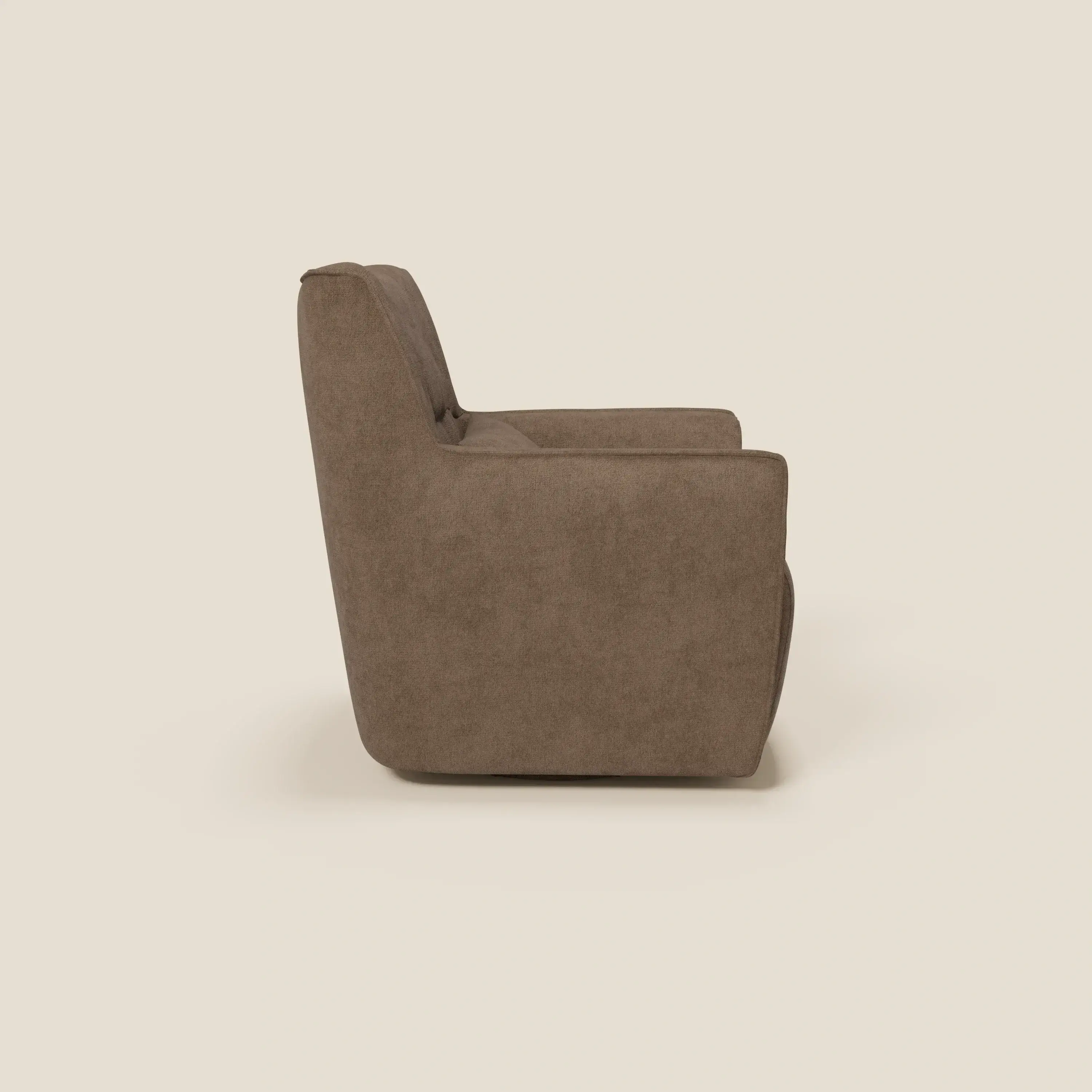 Tulla Fauteuil pivotant en tissu imperméable T02 marron - Image 3