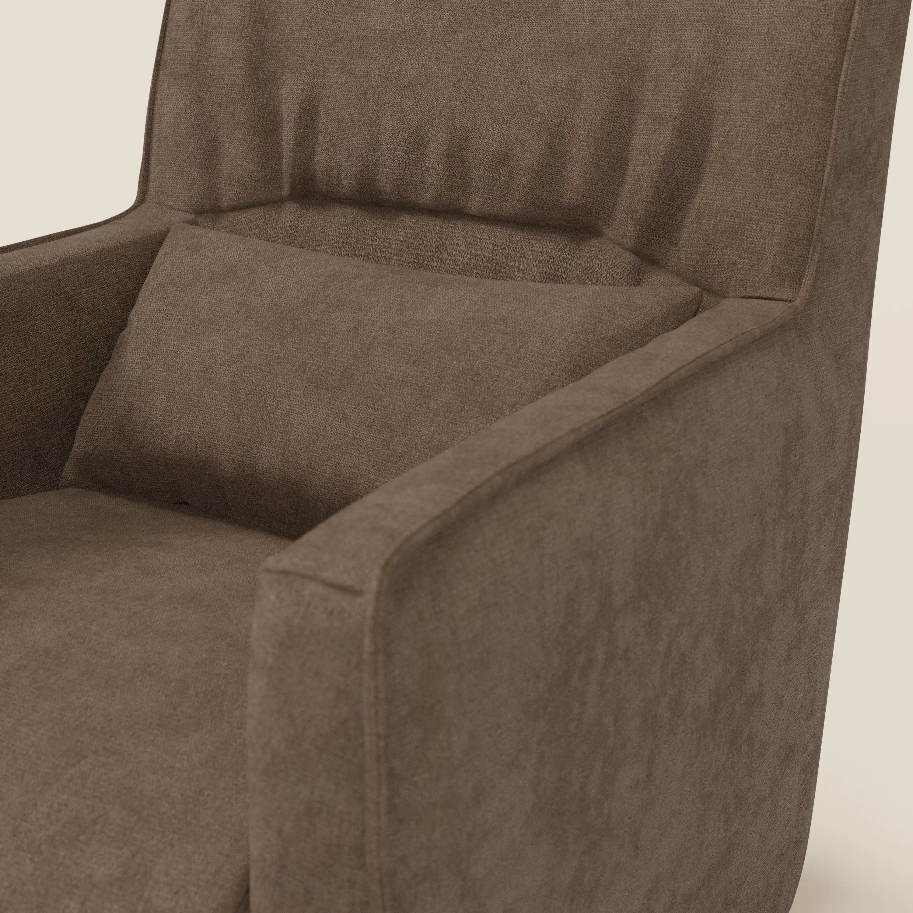 Tulla Fauteuil pivotant en tissu imperméable T02 marron - Image 6