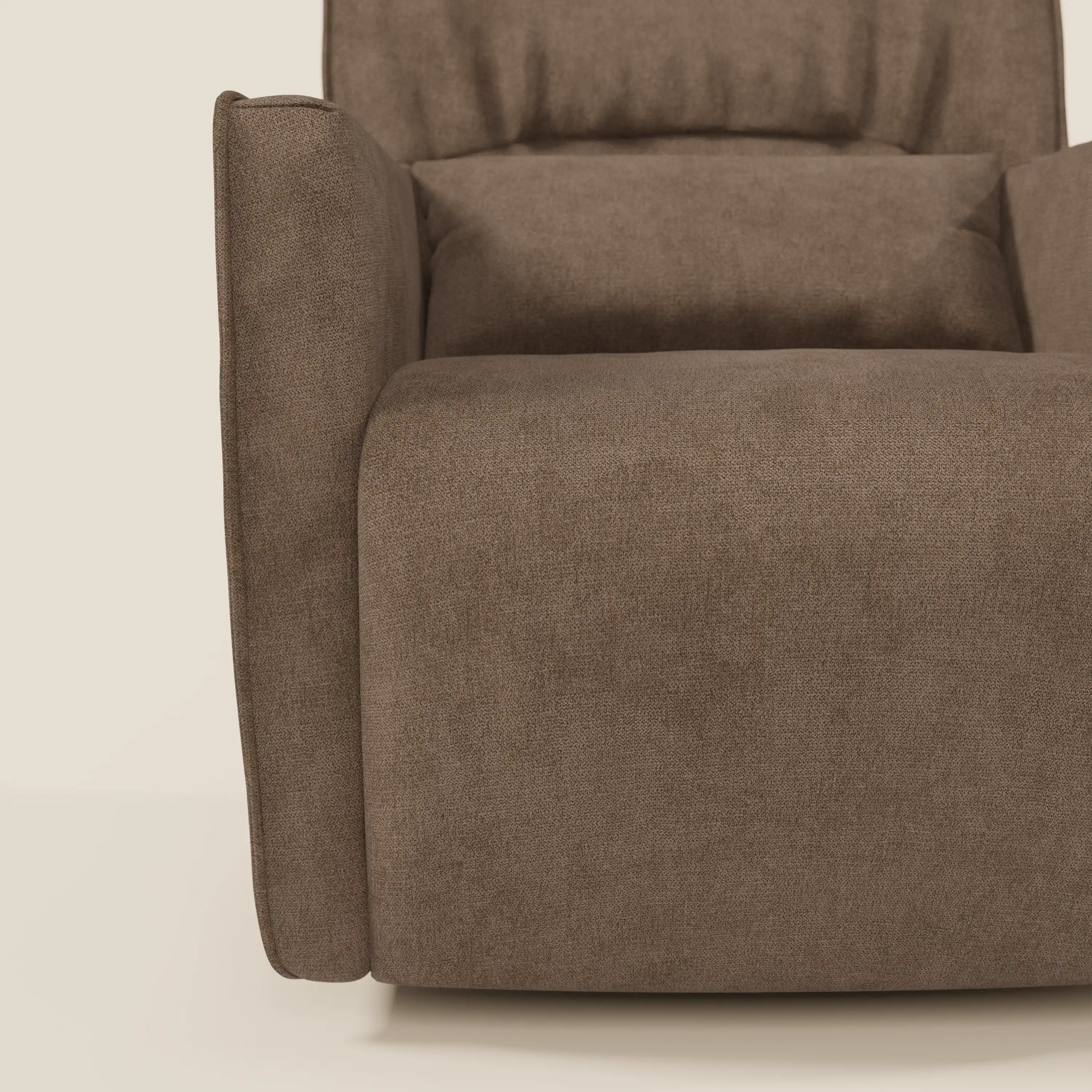 Tulla Fauteuil pivotant en tissu imperméable T02 marron - Image 7