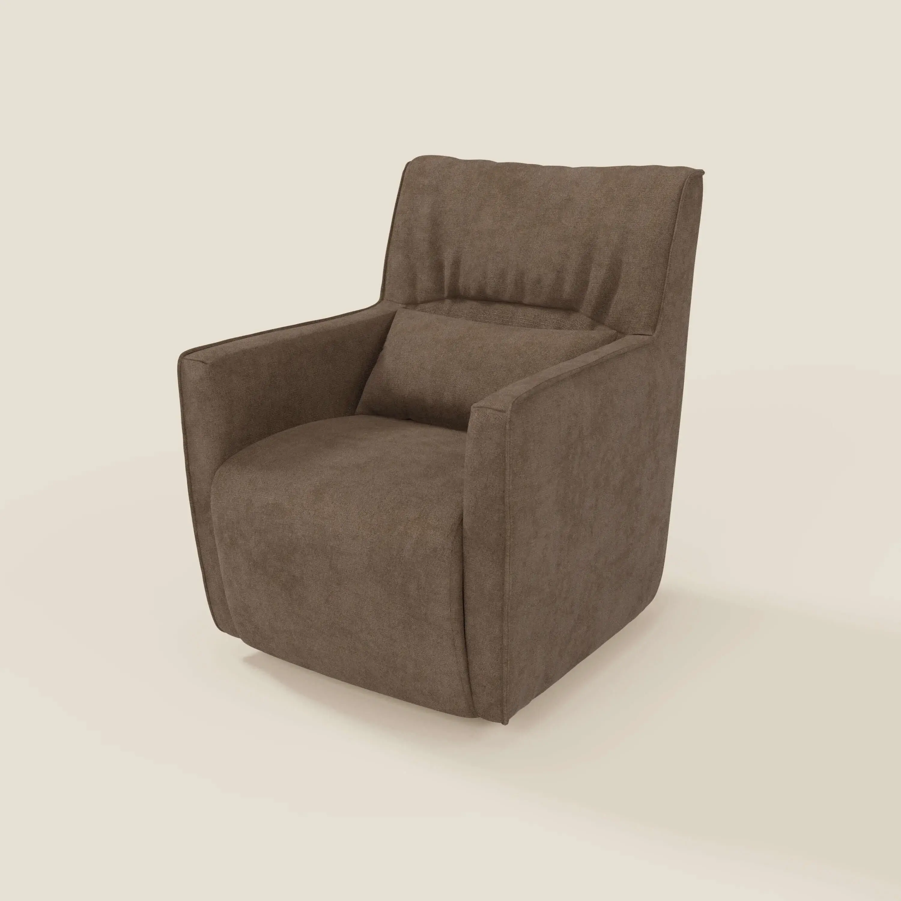 Tulla Fauteuil pivotant en tissu imperméable T02 marron - Image 8