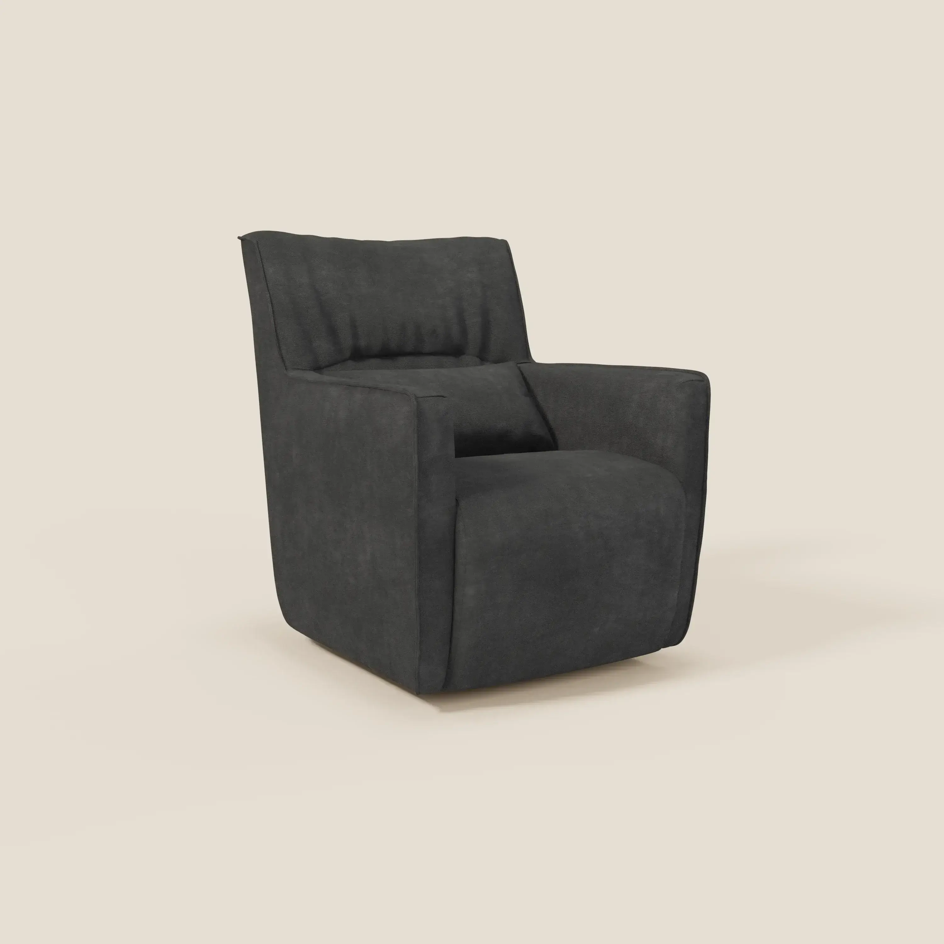  Tulla Fauteuil pivotant en tissu imperméable T02 noir - Image 2