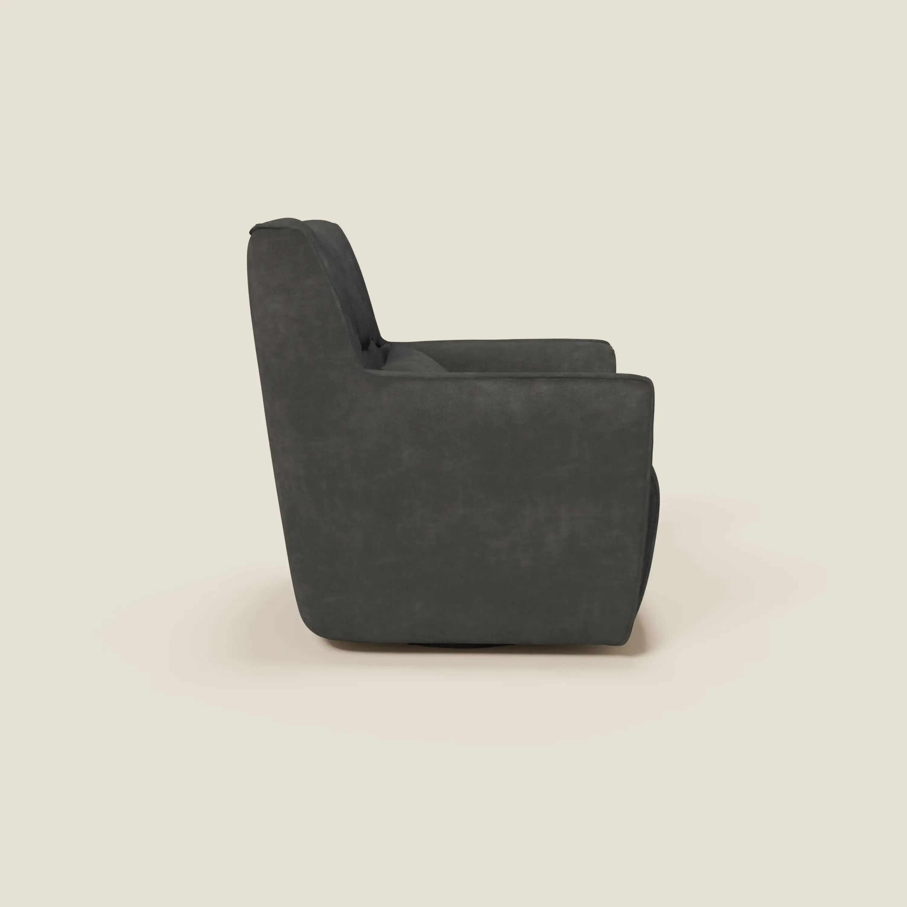  Tulla Fauteuil pivotant en tissu imperméable T02 noir - Image 3