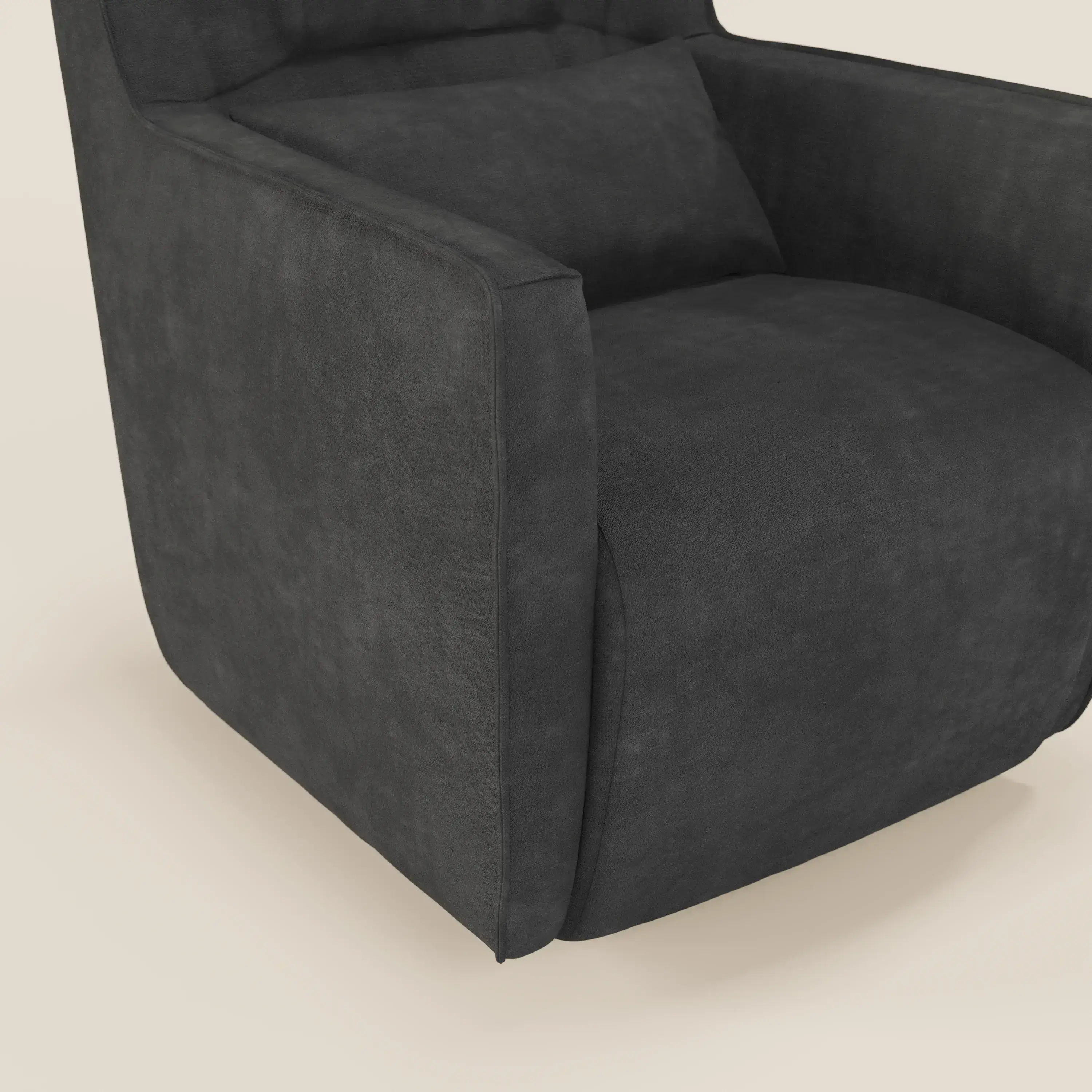  Tulla Fauteuil pivotant en tissu imperméable T02 noir - Image 5