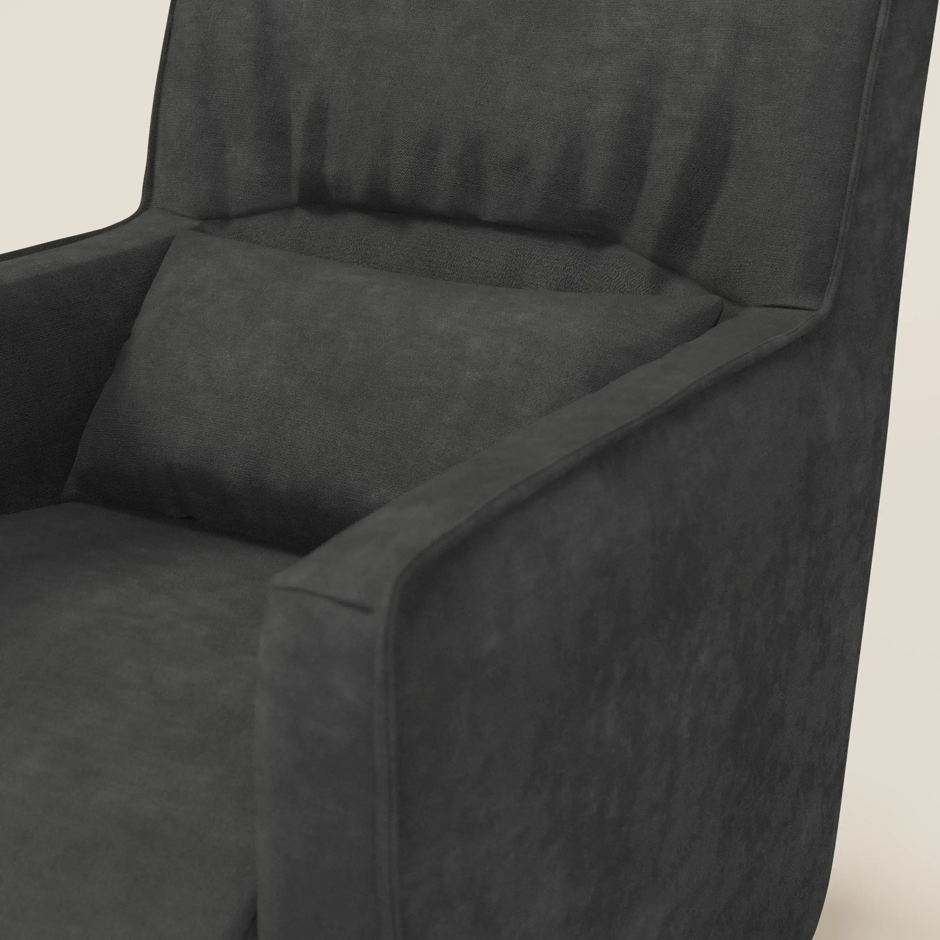  Tulla Fauteuil pivotant en tissu imperméable T02 noir - Image 6