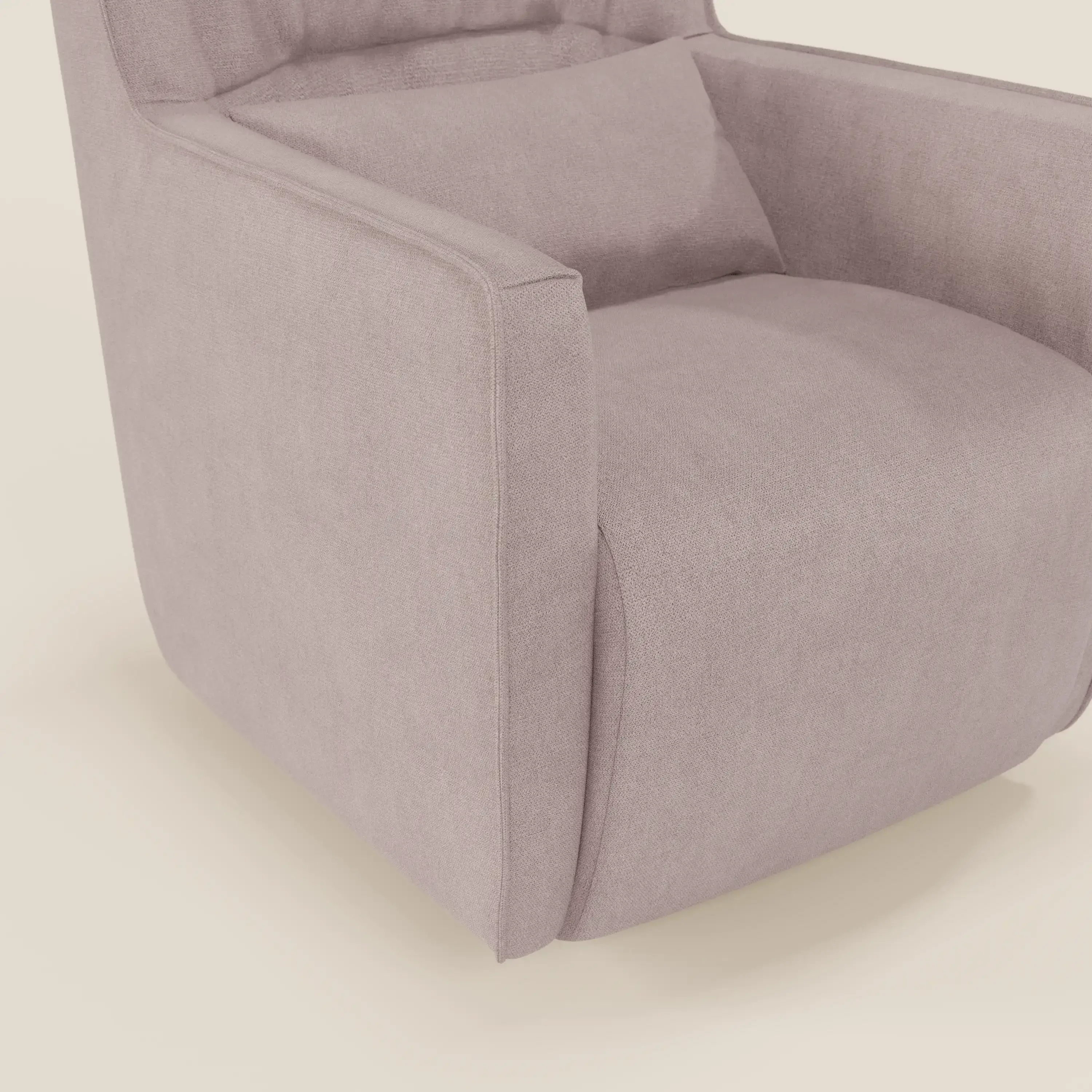 Tulla Fauteuil pivotant en tissu imperméable T02 rose - Image 5