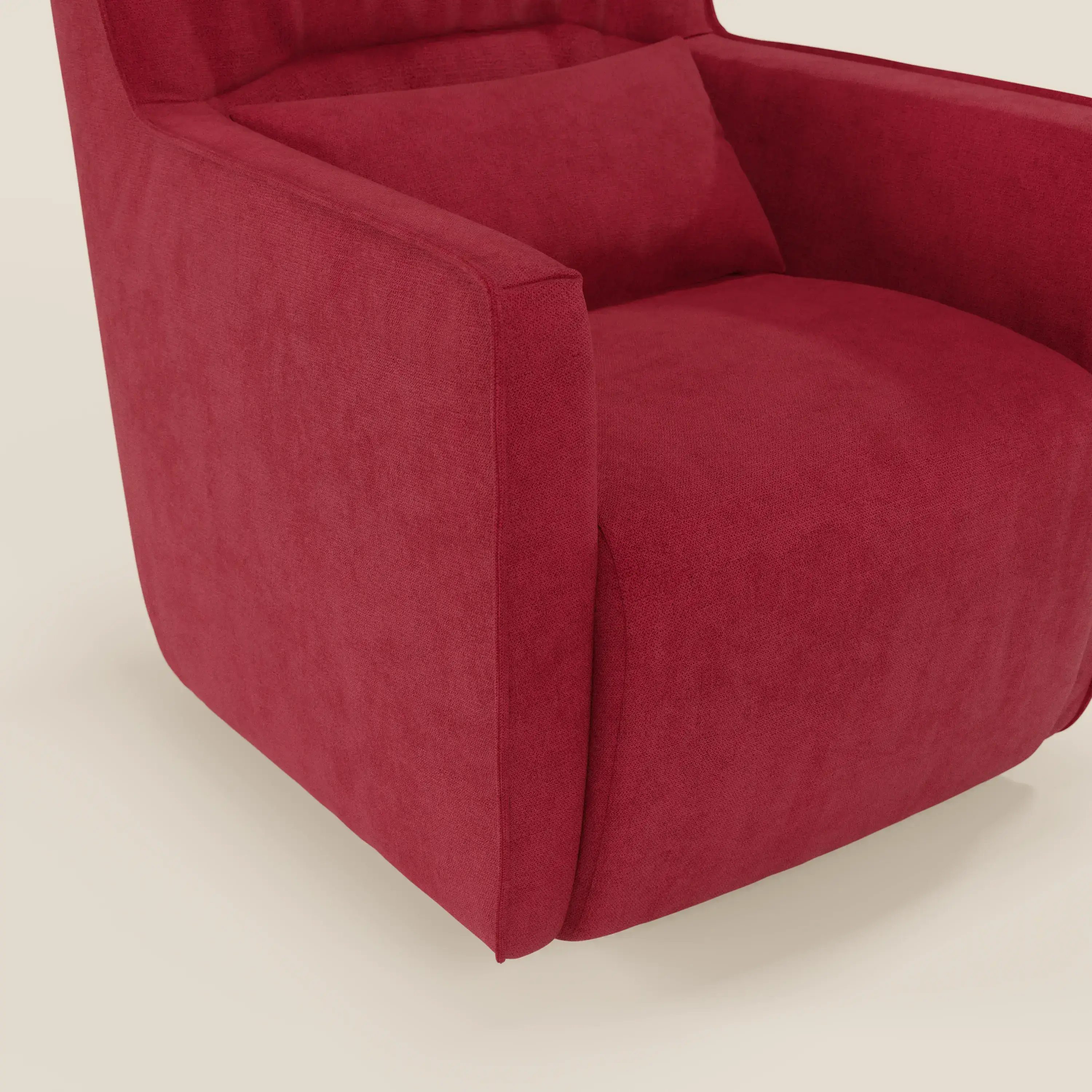 Tulla Fauteuil pivotant en tissu imperméable T02 rouge - Image 5