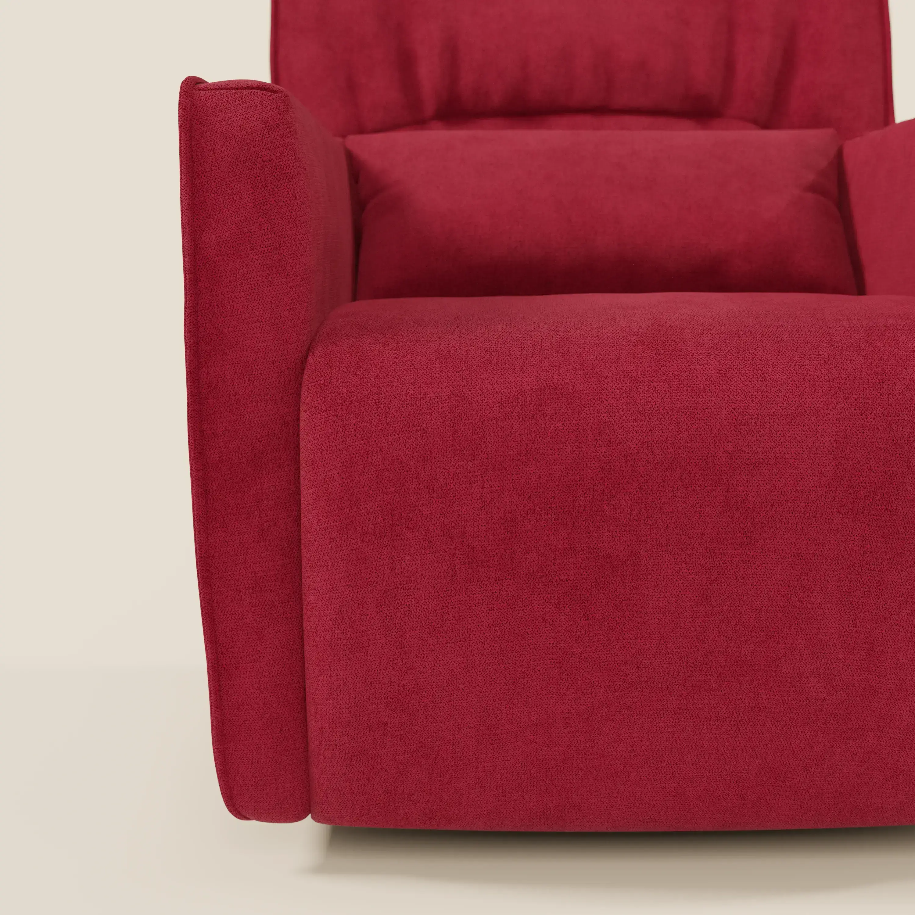 Tulla Fauteuil pivotant en tissu imperméable T02 rouge - Image 7