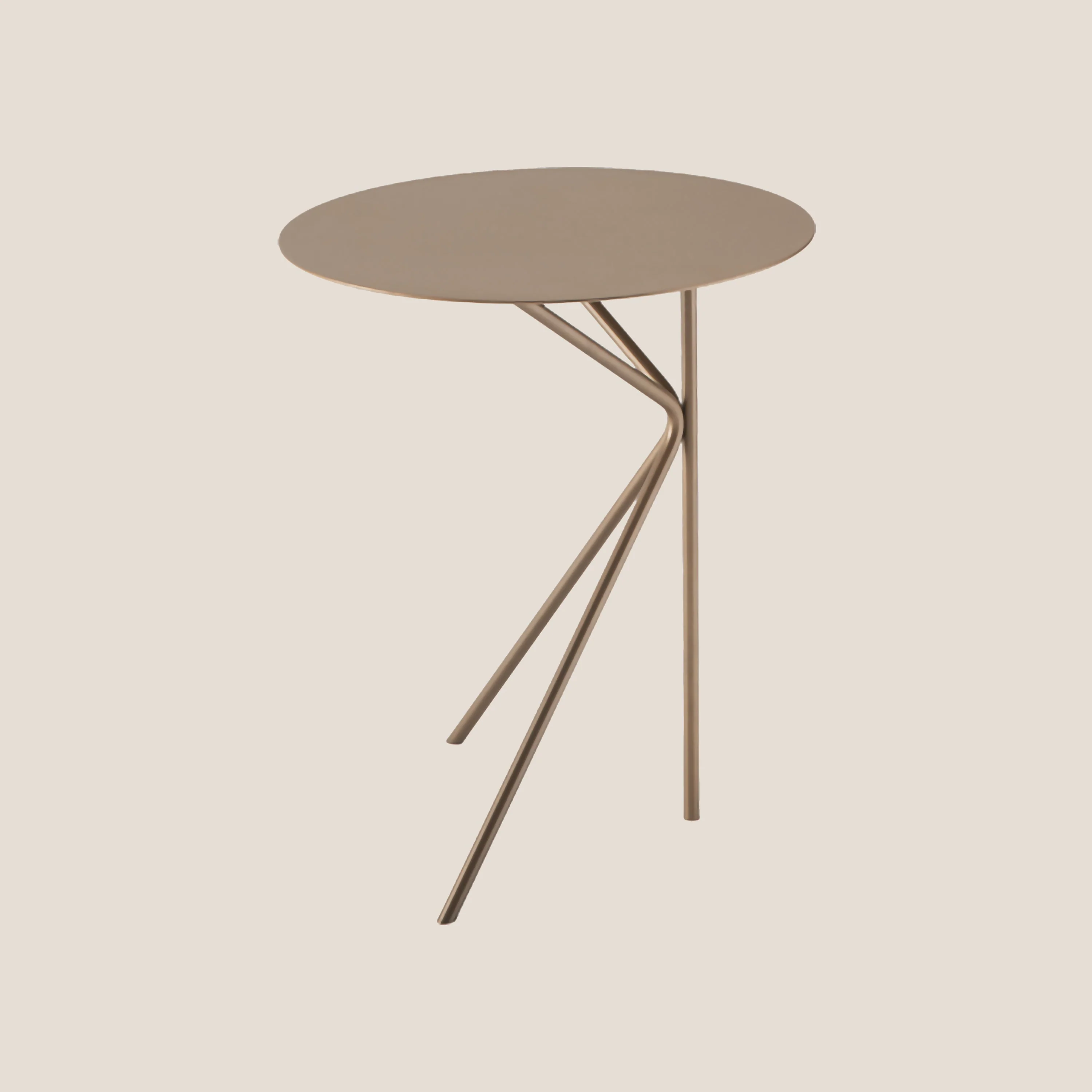 Twin table haute minimaliste ronde en différentes couleurs cuivre