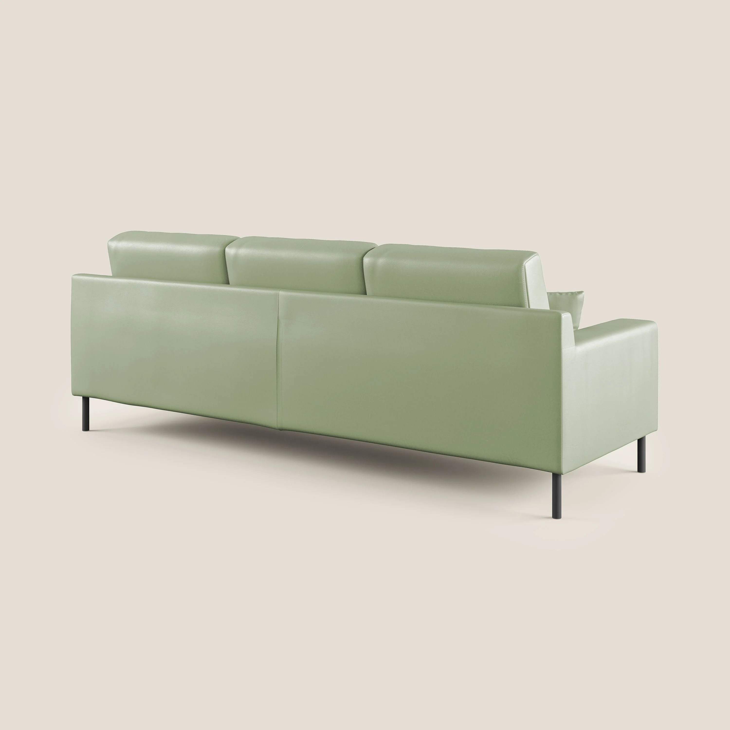 Uranio Canapé d'angle moderne réversible en simili cuir imperméable T04 vert - Image 4
