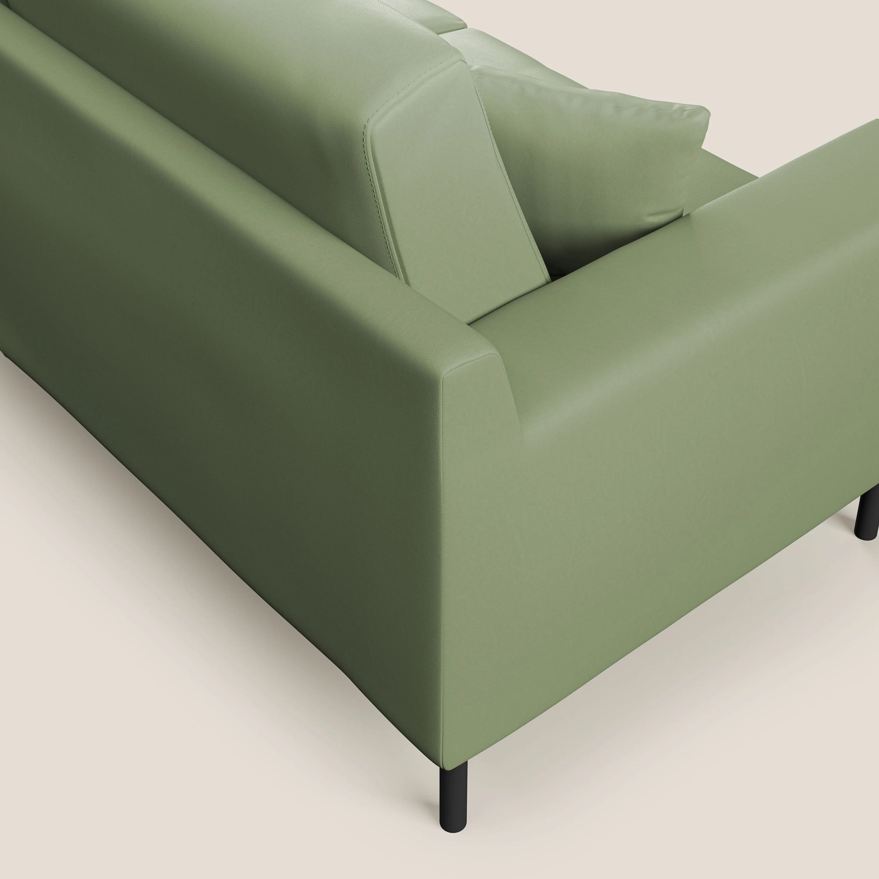 Uranio Canapé d'angle moderne réversible en simili cuir imperméable T04 vert - Image 6