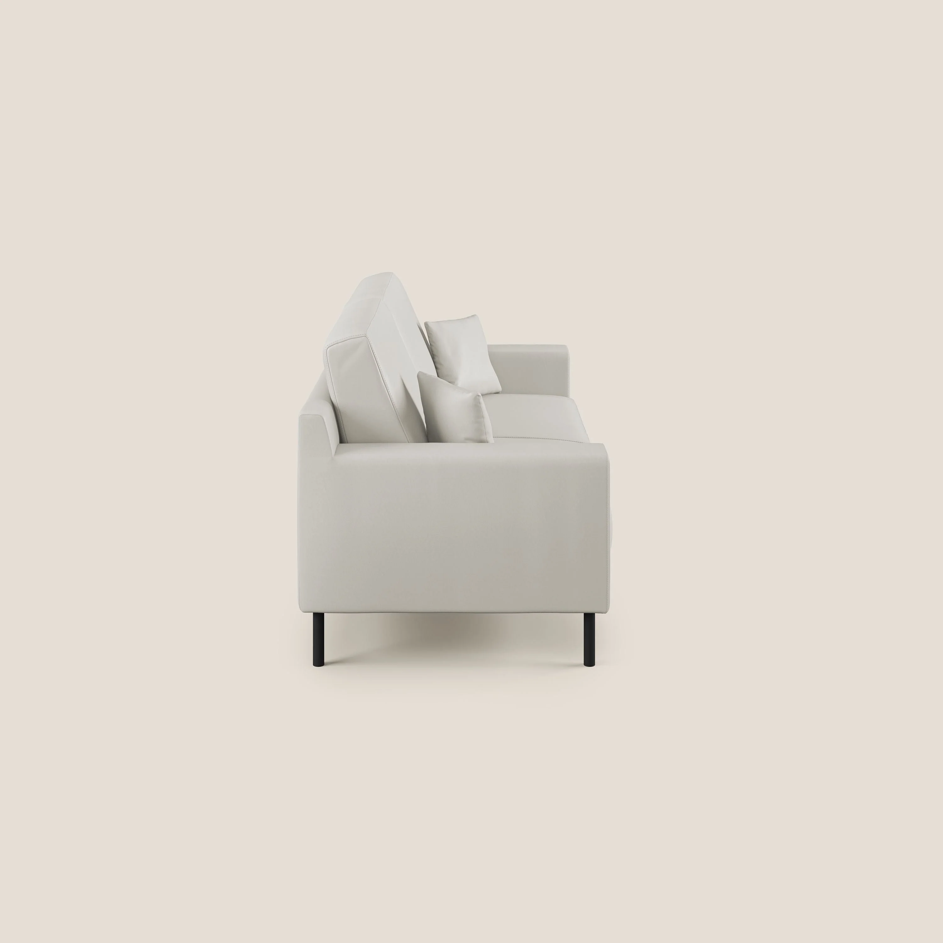 Uranio canapé linéaire moderne en simili cuir imperméable T04 blanc - Image 6