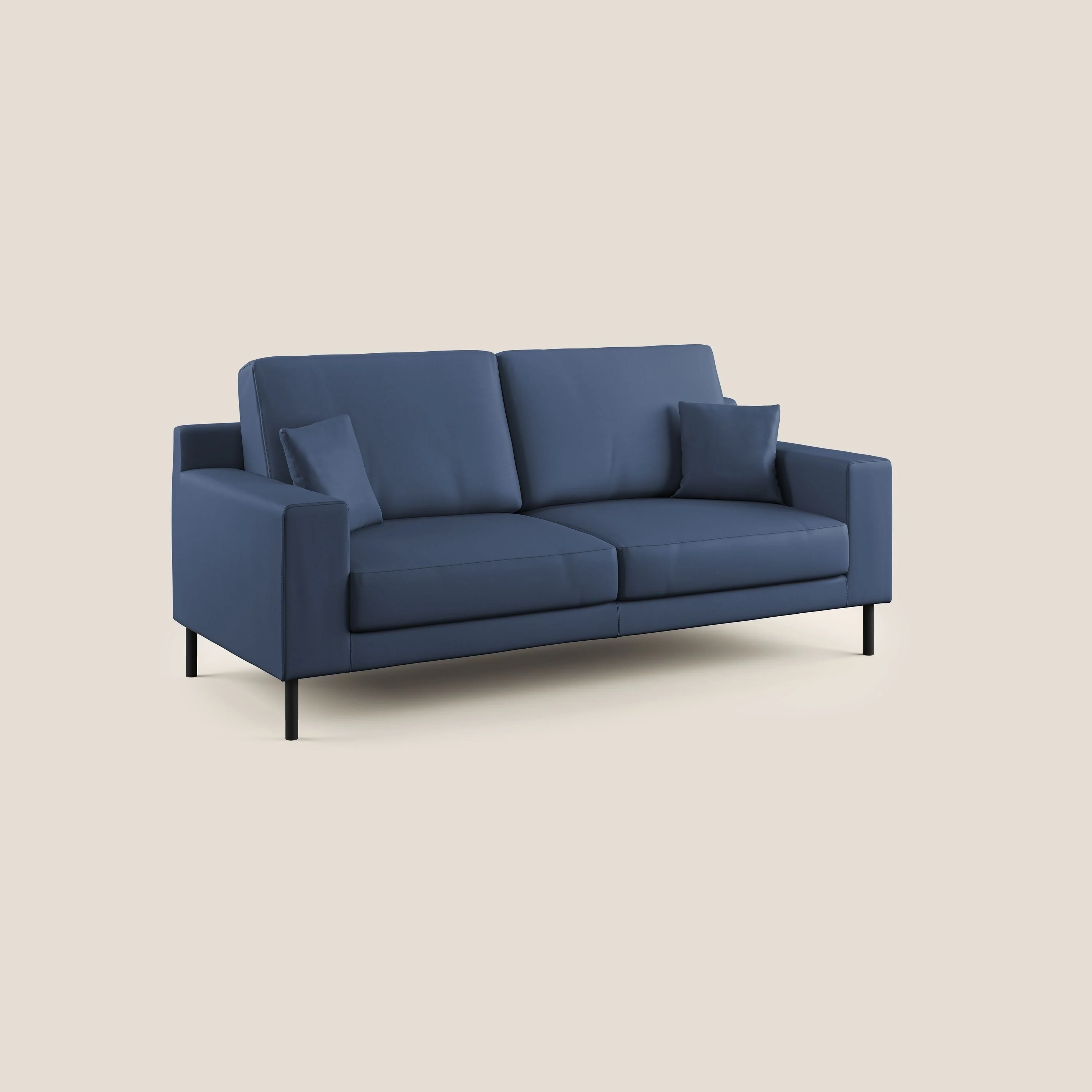 Uranio canapé linéaire moderne en simili cuir imperméable T04 bleu - Image 2