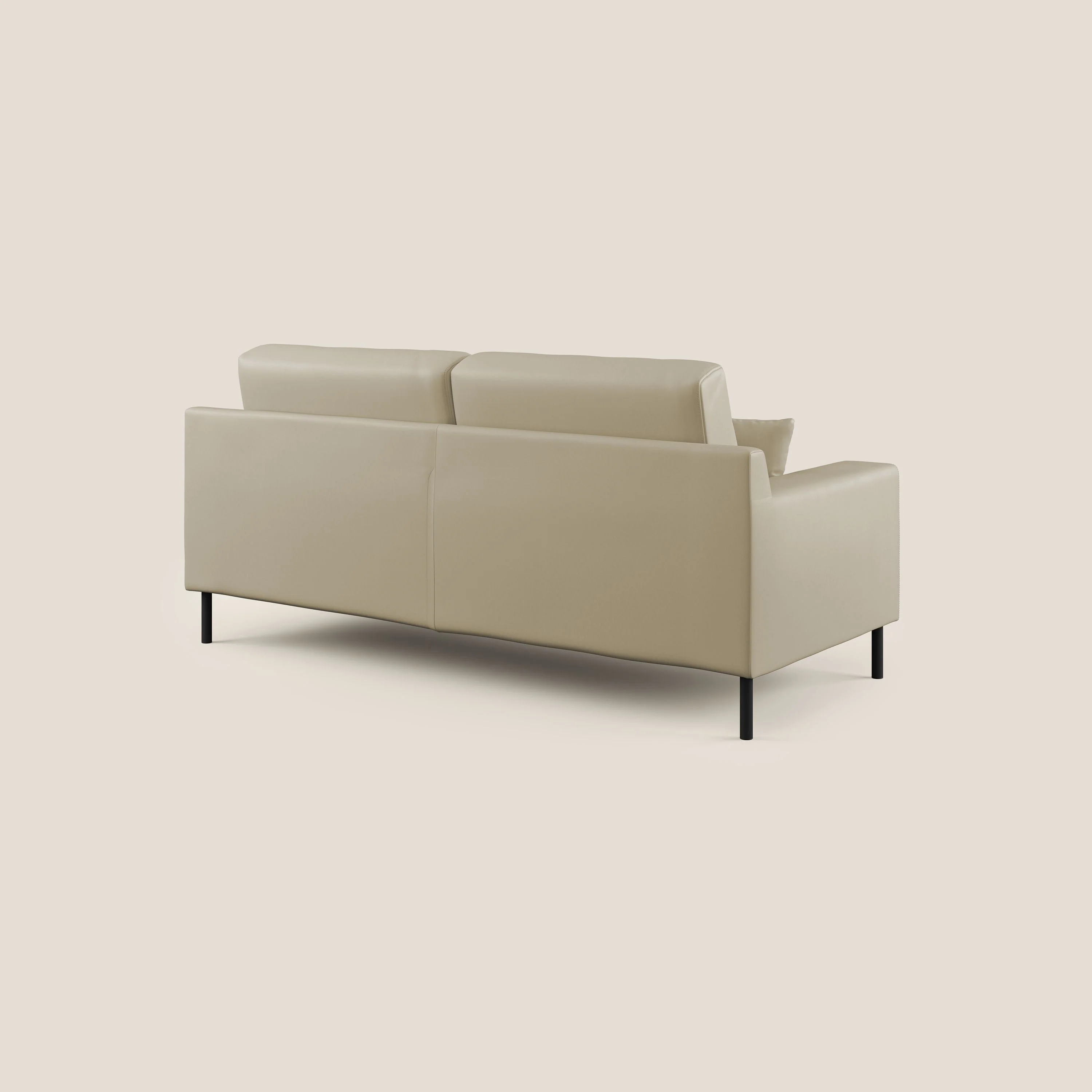 Uranio canapé linéaire moderne en simili cuir imperméable T04 crème - Image 7