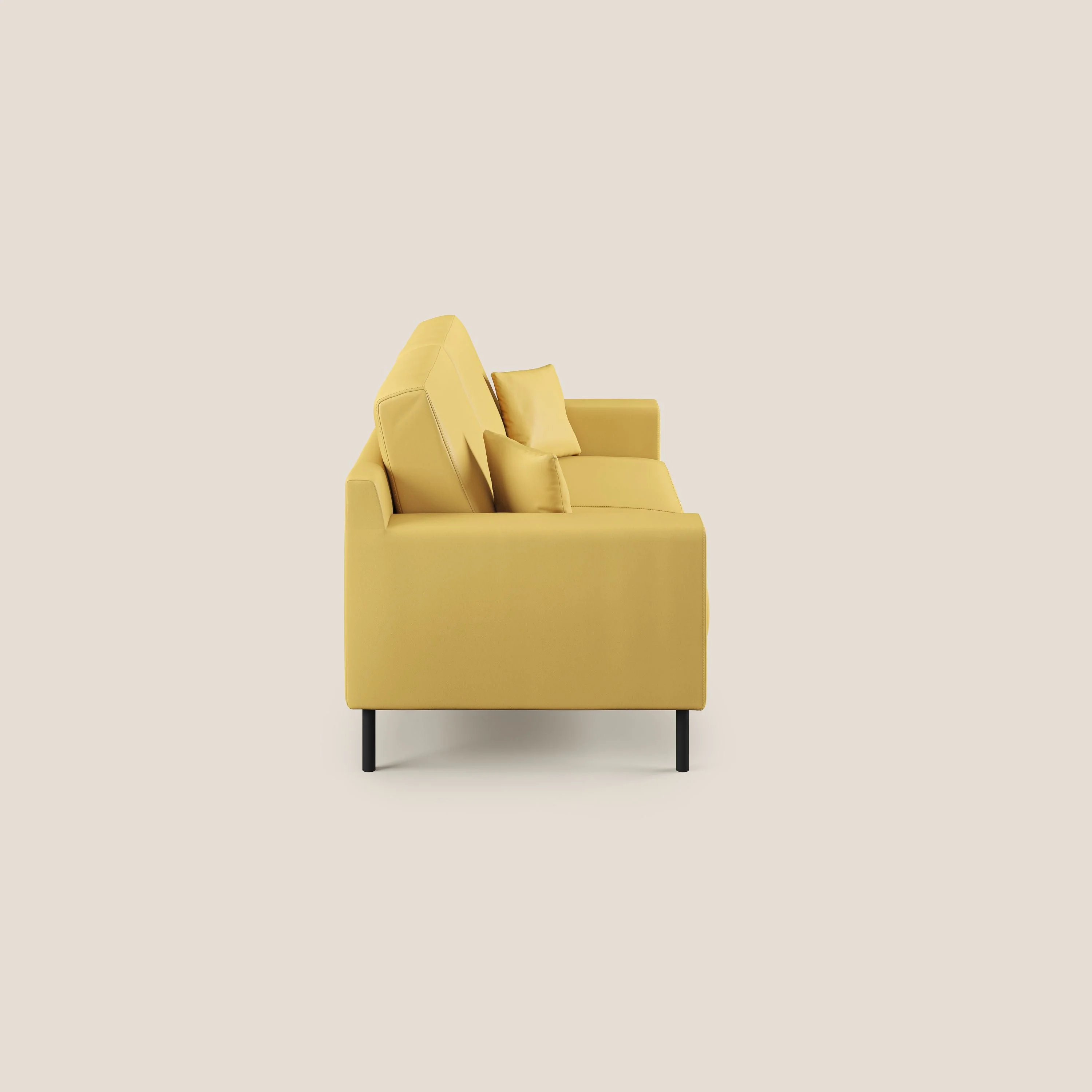 Uranio canapé linéaire moderne en simili cuir imperméable T04 jaune - Image 7
