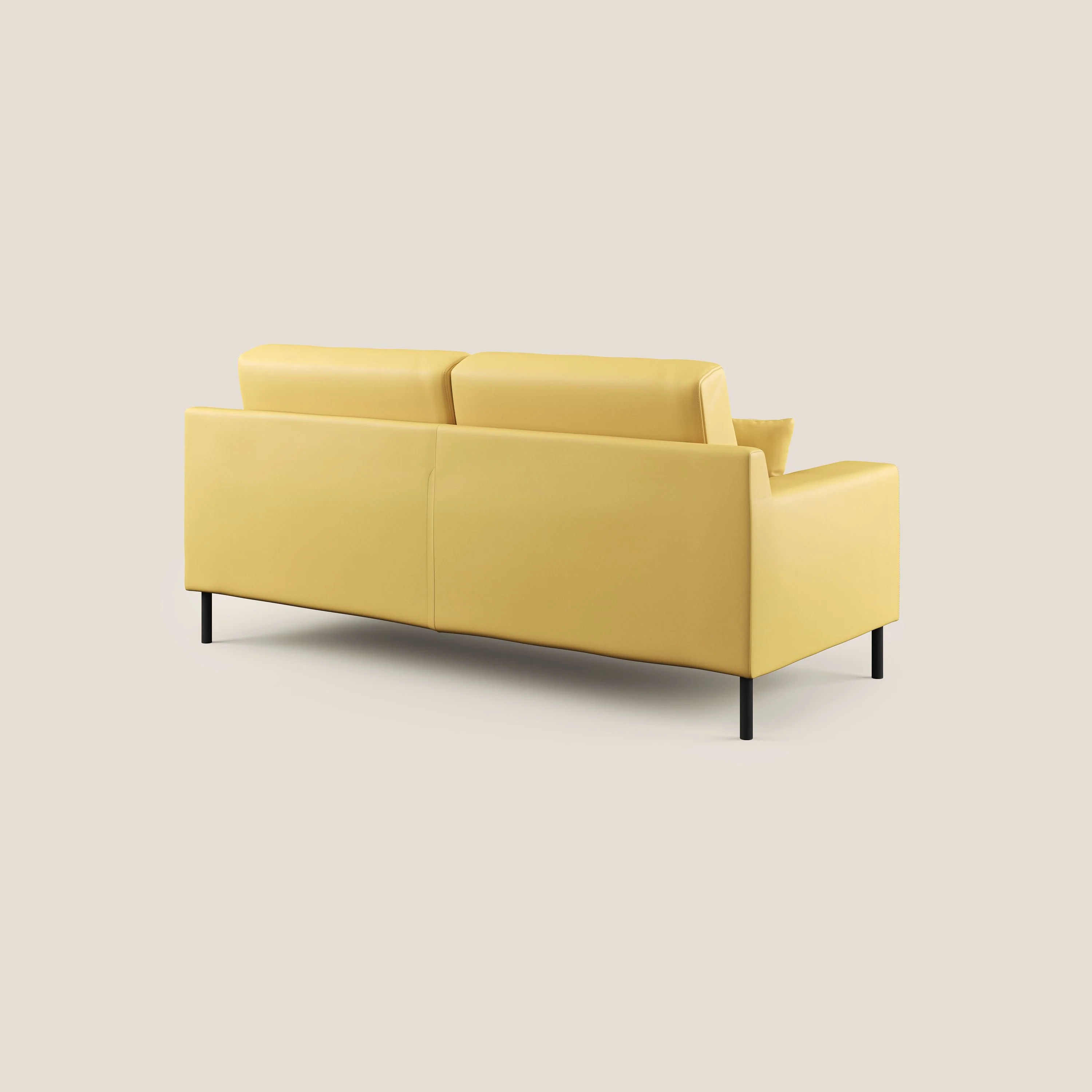 Uranio canapé linéaire moderne en simili cuir imperméable T04 jaune - Image 8