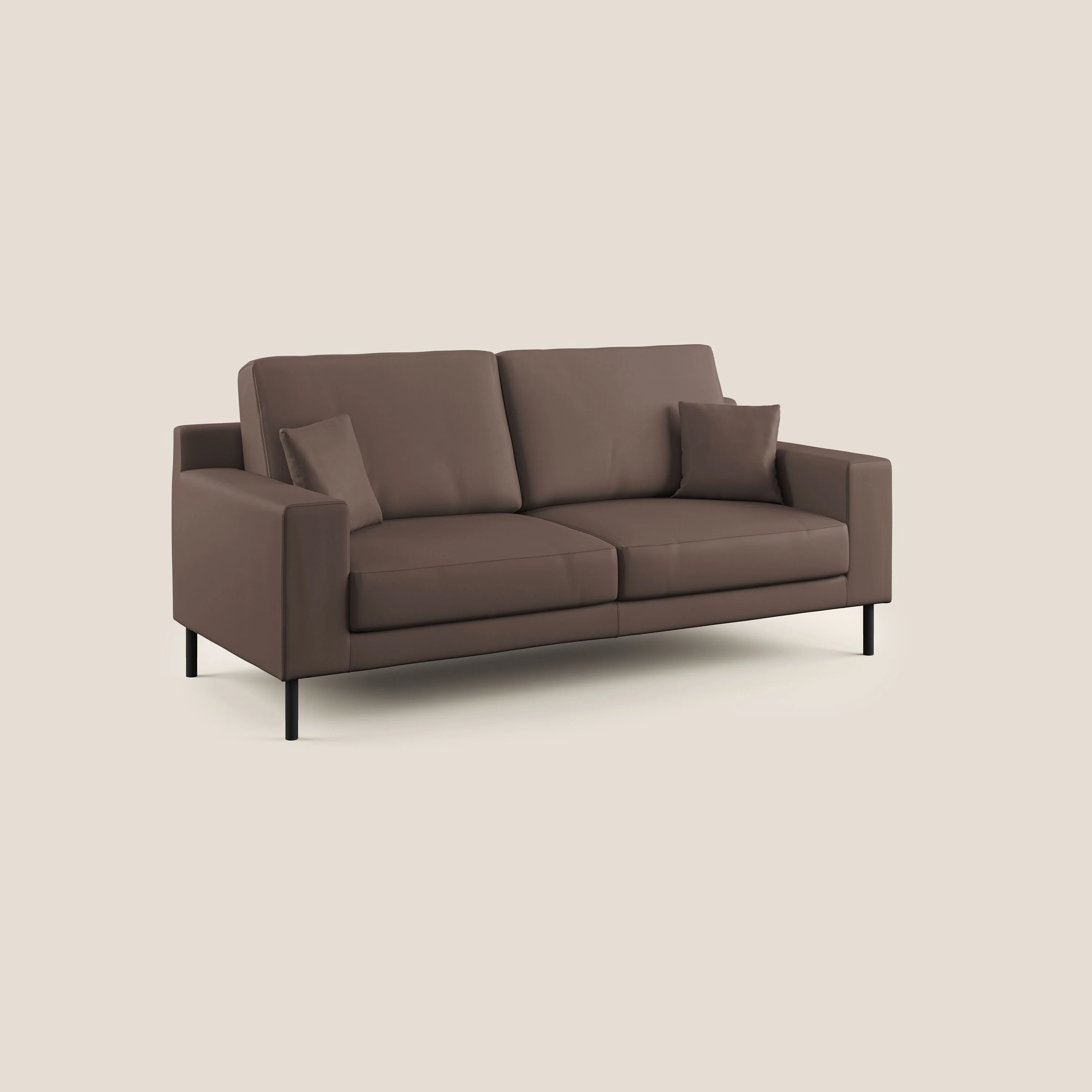 Uranio canapé linéaire moderne en simili cuir imperméable T04 marron - Image 2