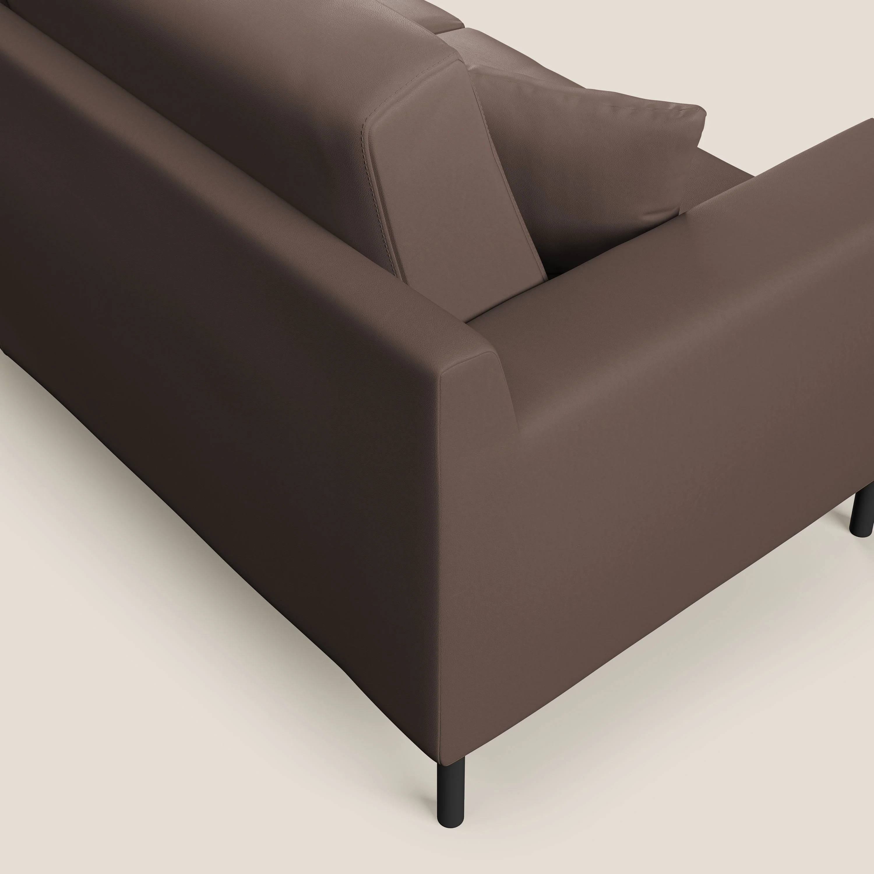 Uranio canapé linéaire moderne en simili cuir imperméable T04 marron - Image 4