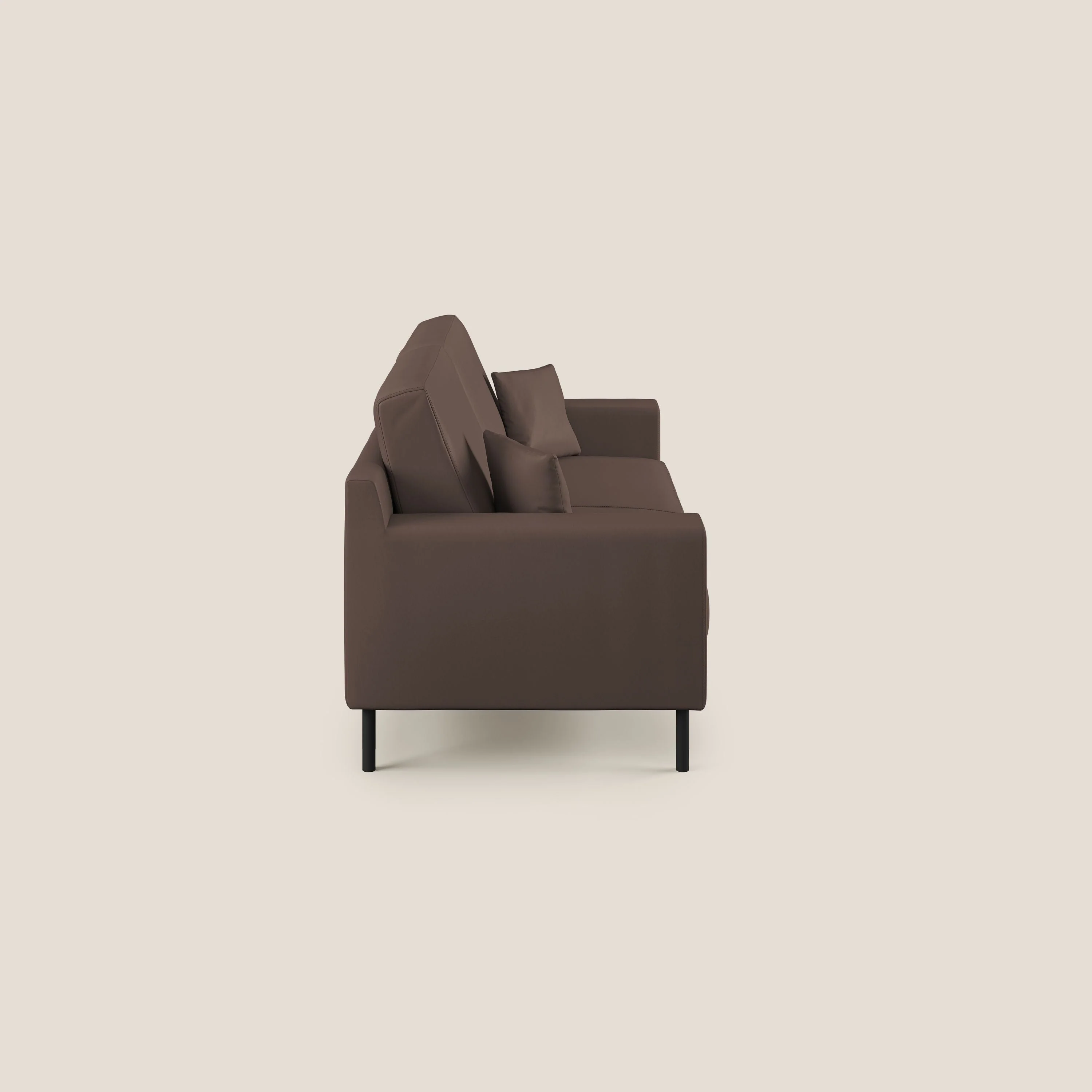 Uranio canapé linéaire moderne en simili cuir imperméable T04 marron - Image 6