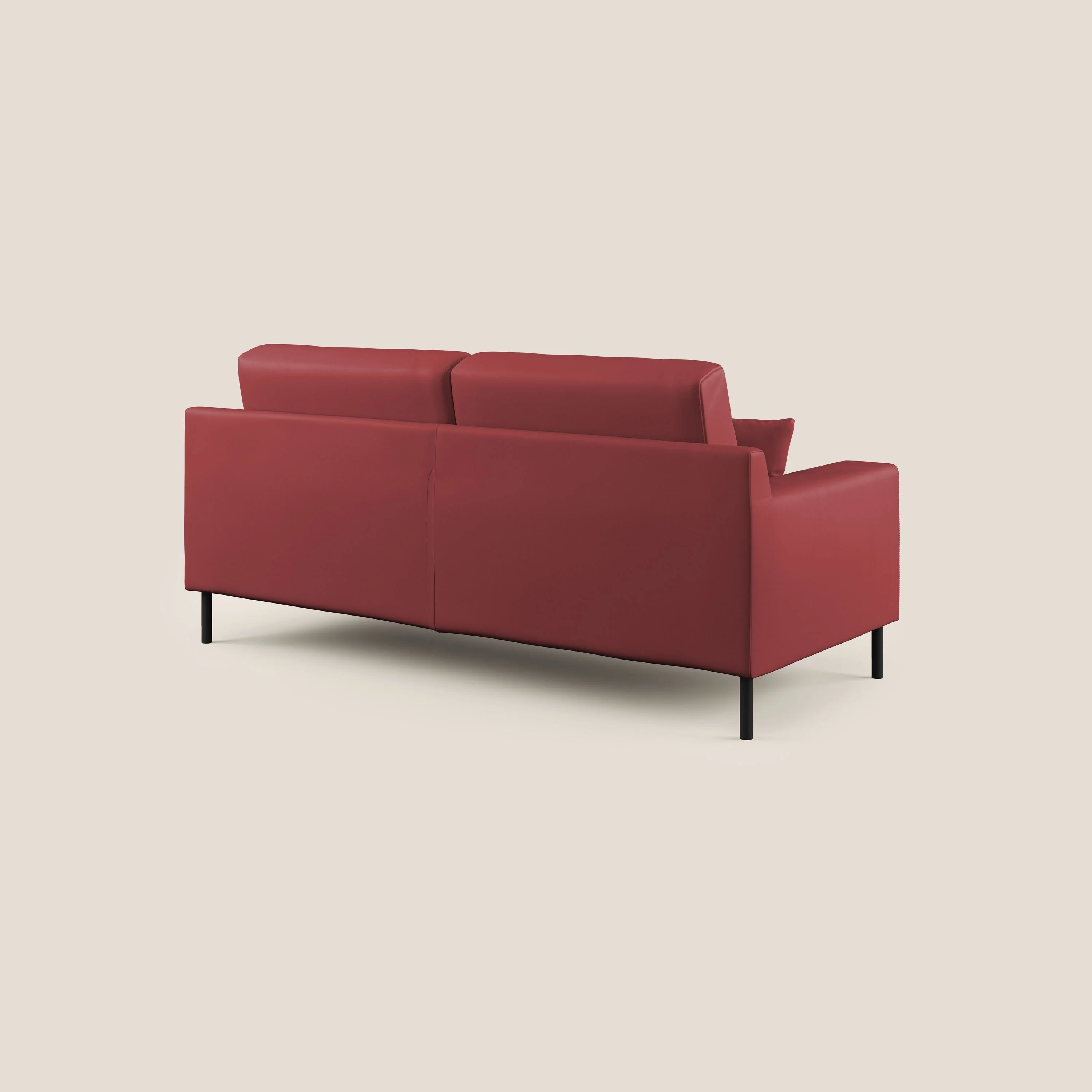 Uranio canapé linéaire moderne en simili cuir imperméable T04 rouge - Image 7