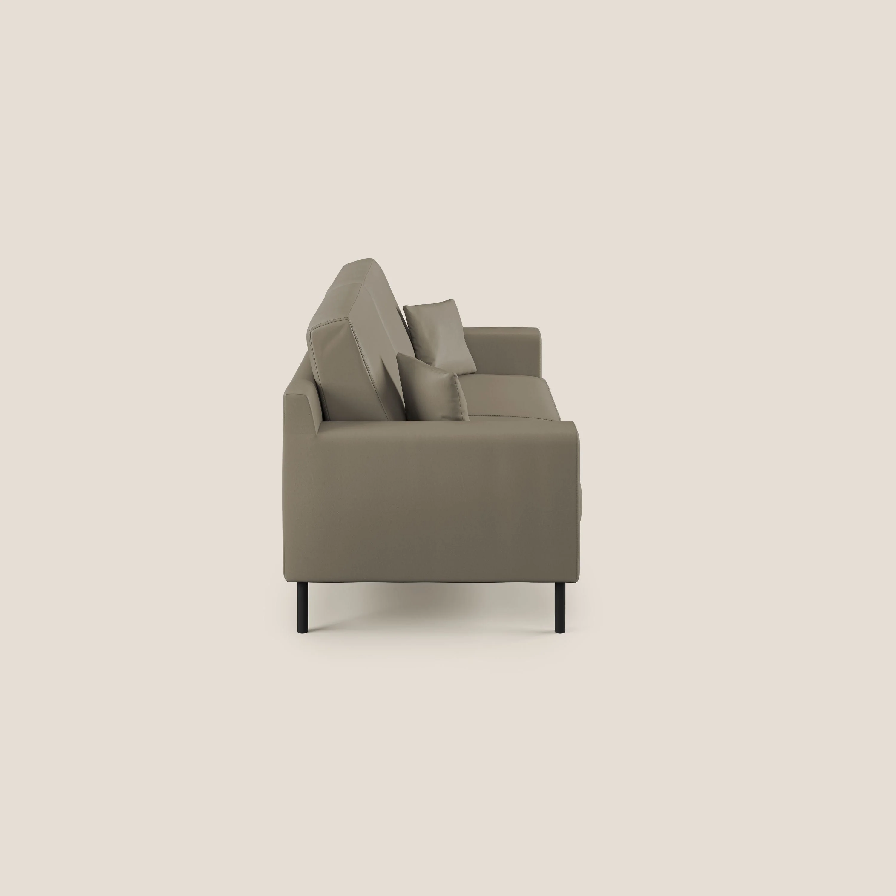 Uranio canapé linéaire moderne en simili cuir imperméable T04 taupe - Image 6