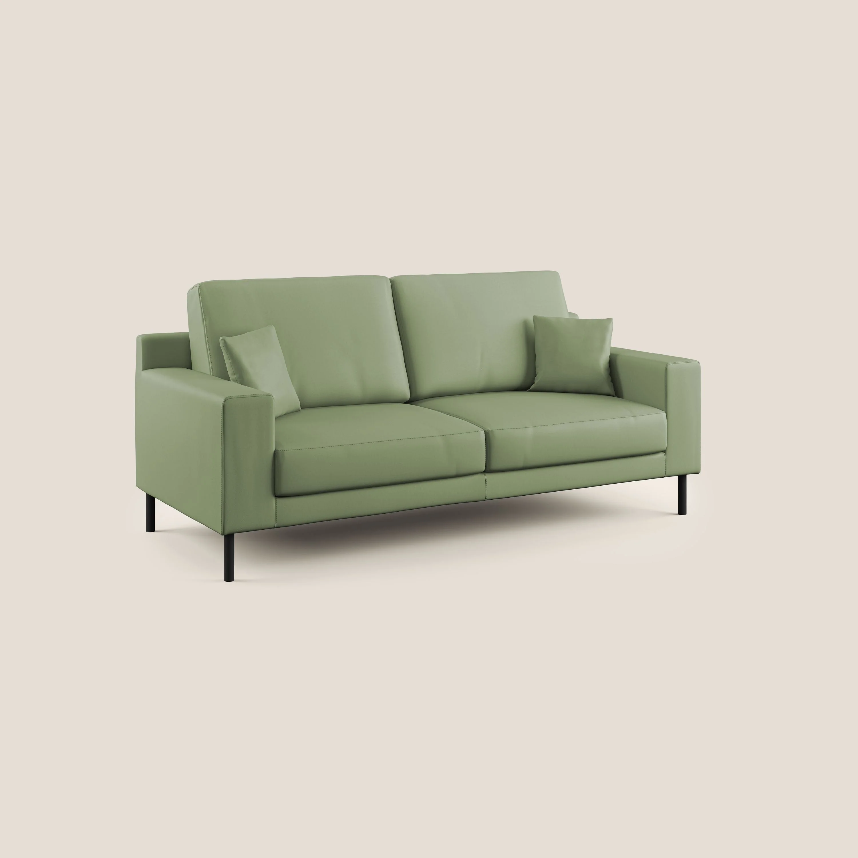 Uranio canapé linéaire moderne en simili cuir imperméable T04 vert - Image 2