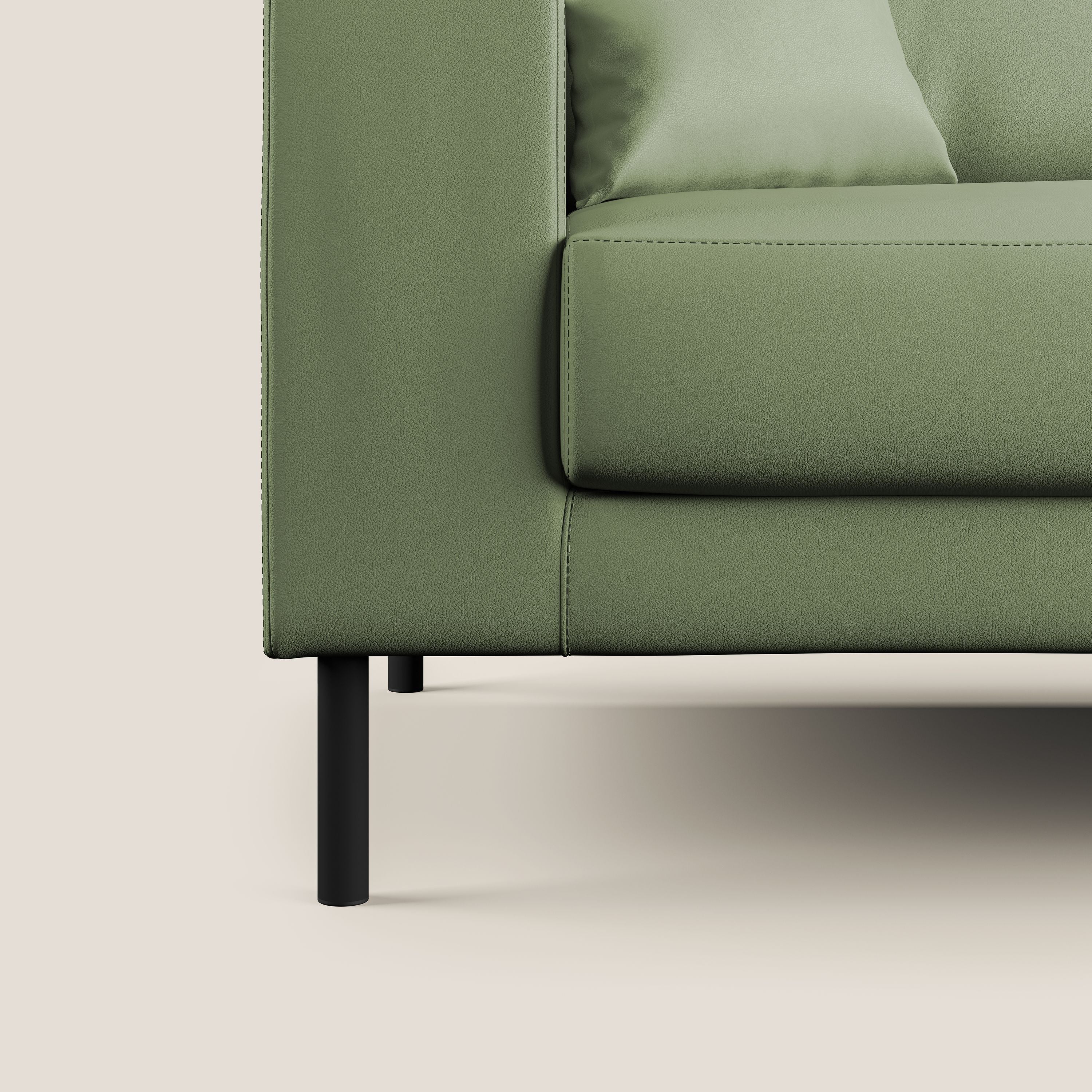 Uranio canapé linéaire moderne en simili cuir imperméable T04 vert - Image 5