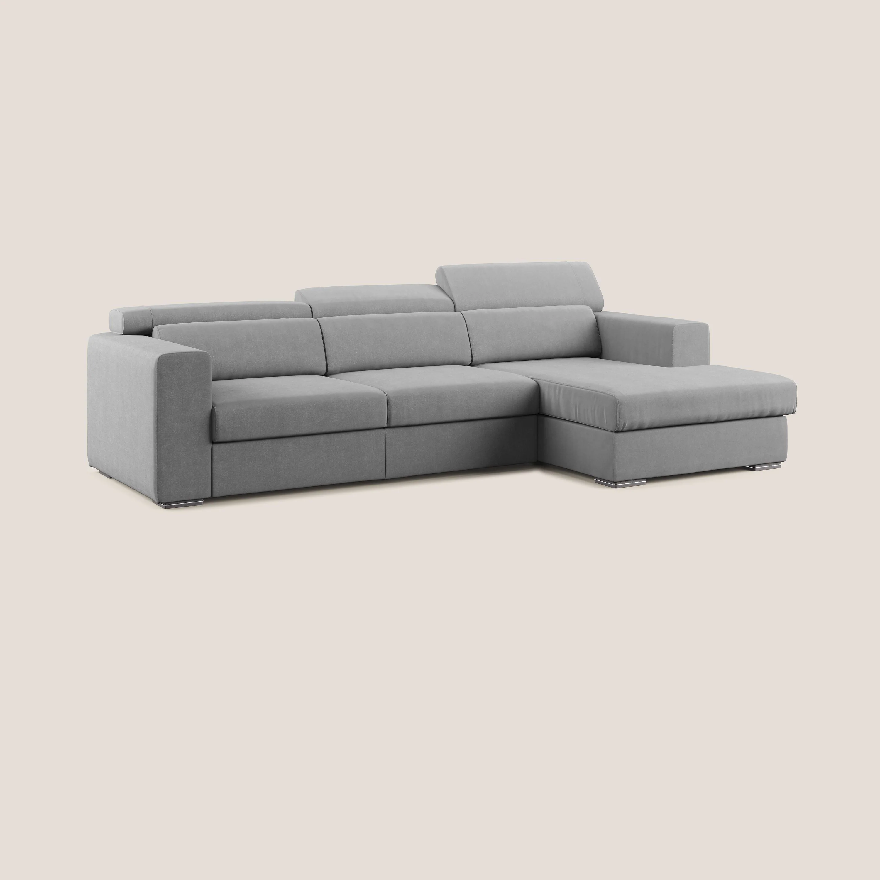 Vegas canapé d'angle avec têtières inclinables en microfibre imperméable T11 gris - Image 2