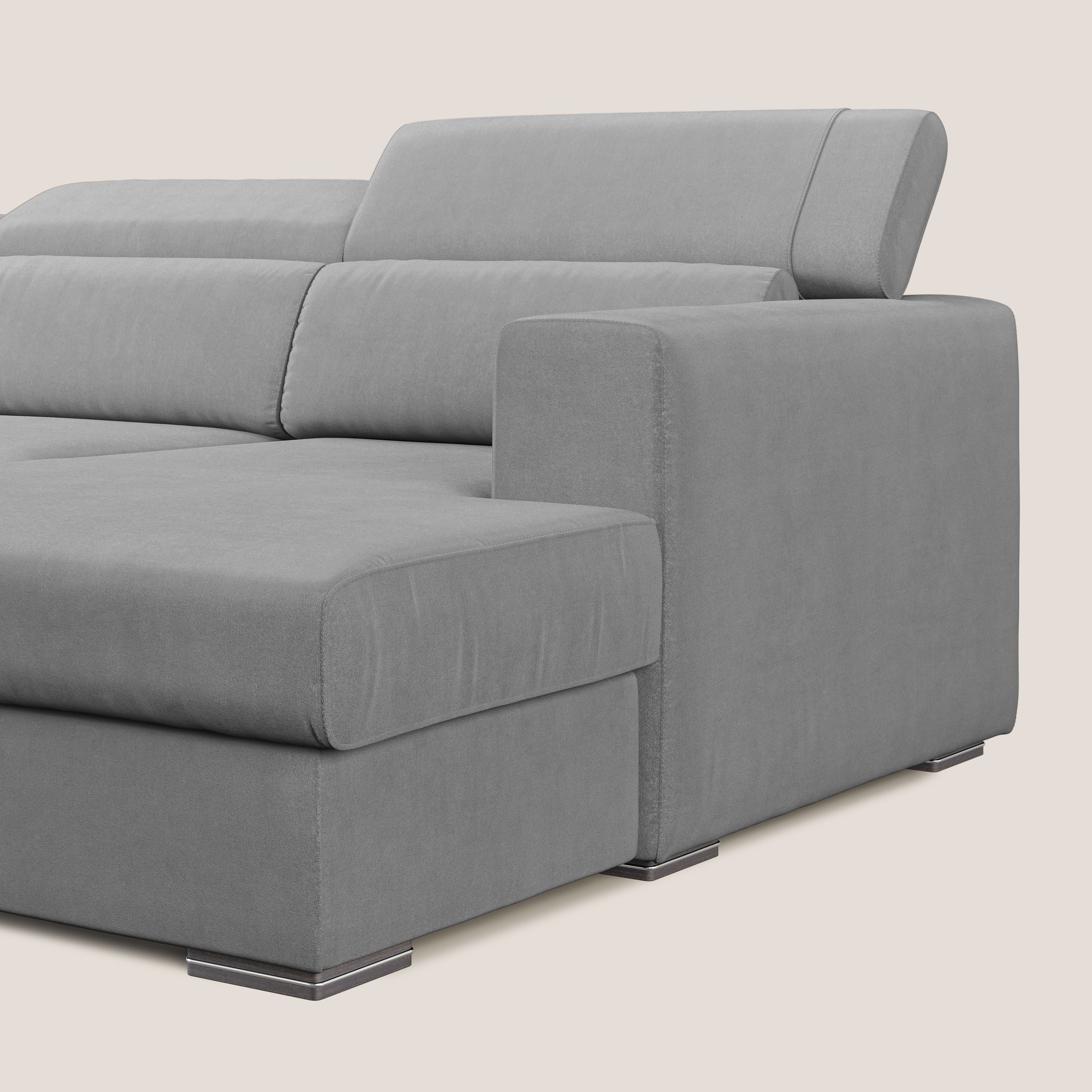 Vegas canapé d'angle avec têtières inclinables en microfibre imperméable T11 gris - Image 7