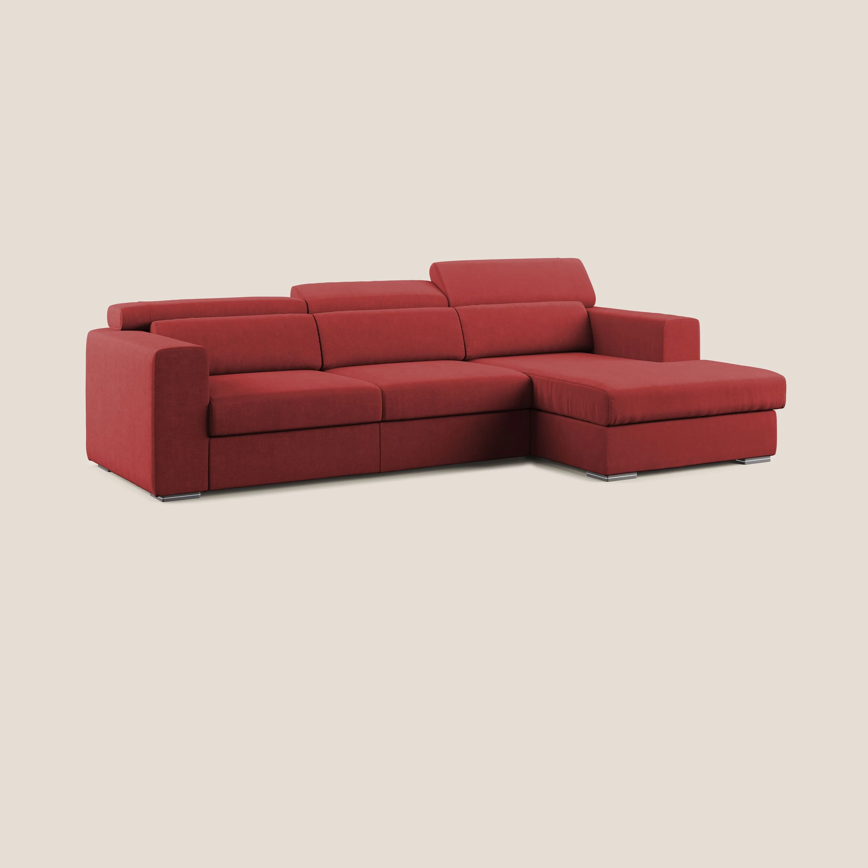 Vegas canapé d'angle avec têtières inclinables en microfibre imperméable T11 rouge - Image 2