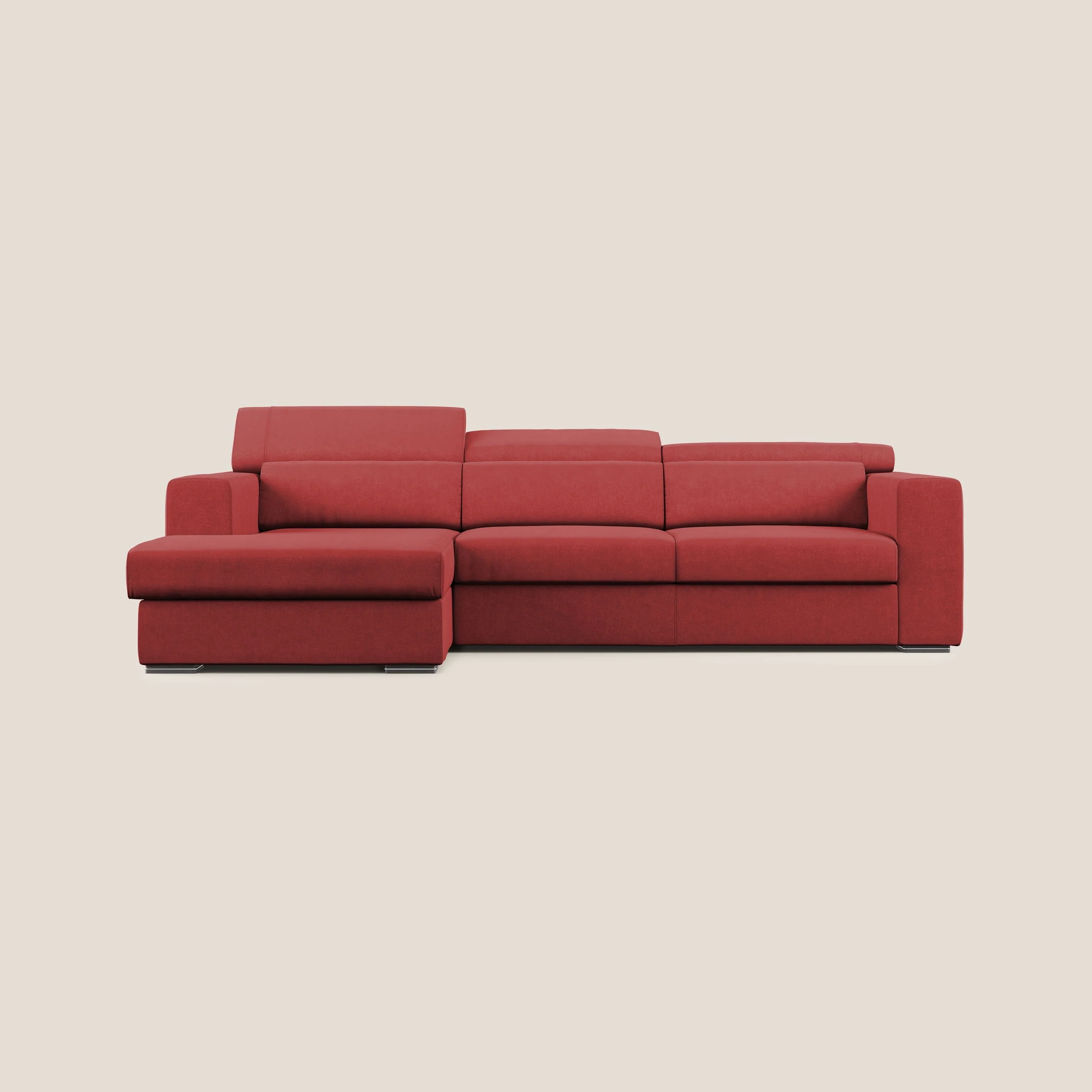 Vegas canapé d'angle avec têtières inclinables en microfibre imperméable T11 rouge - Image 8