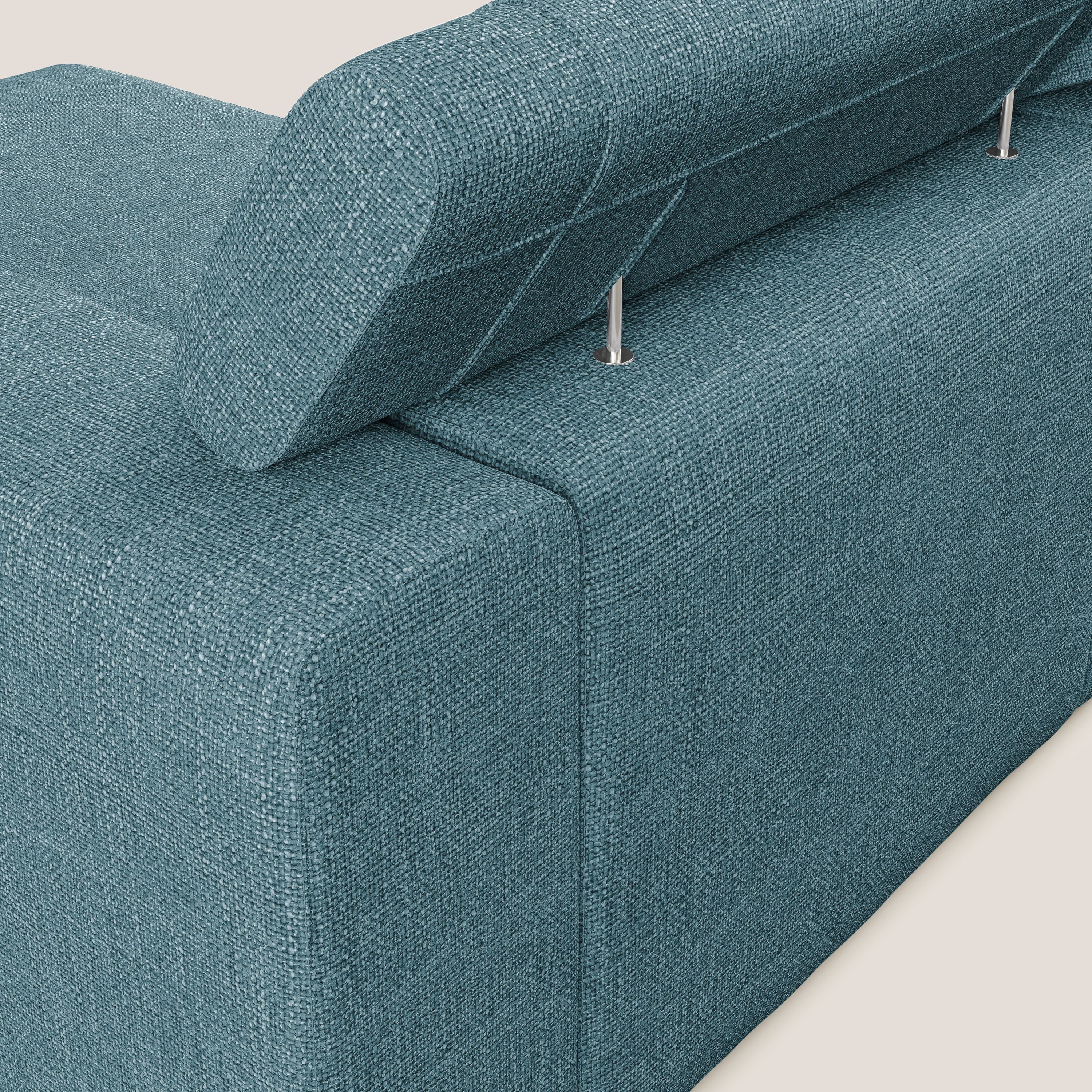 Vegas canapé d'angle avec têtières inclinables  en tissu doux imperméable T06 bleu ciel - Image 6