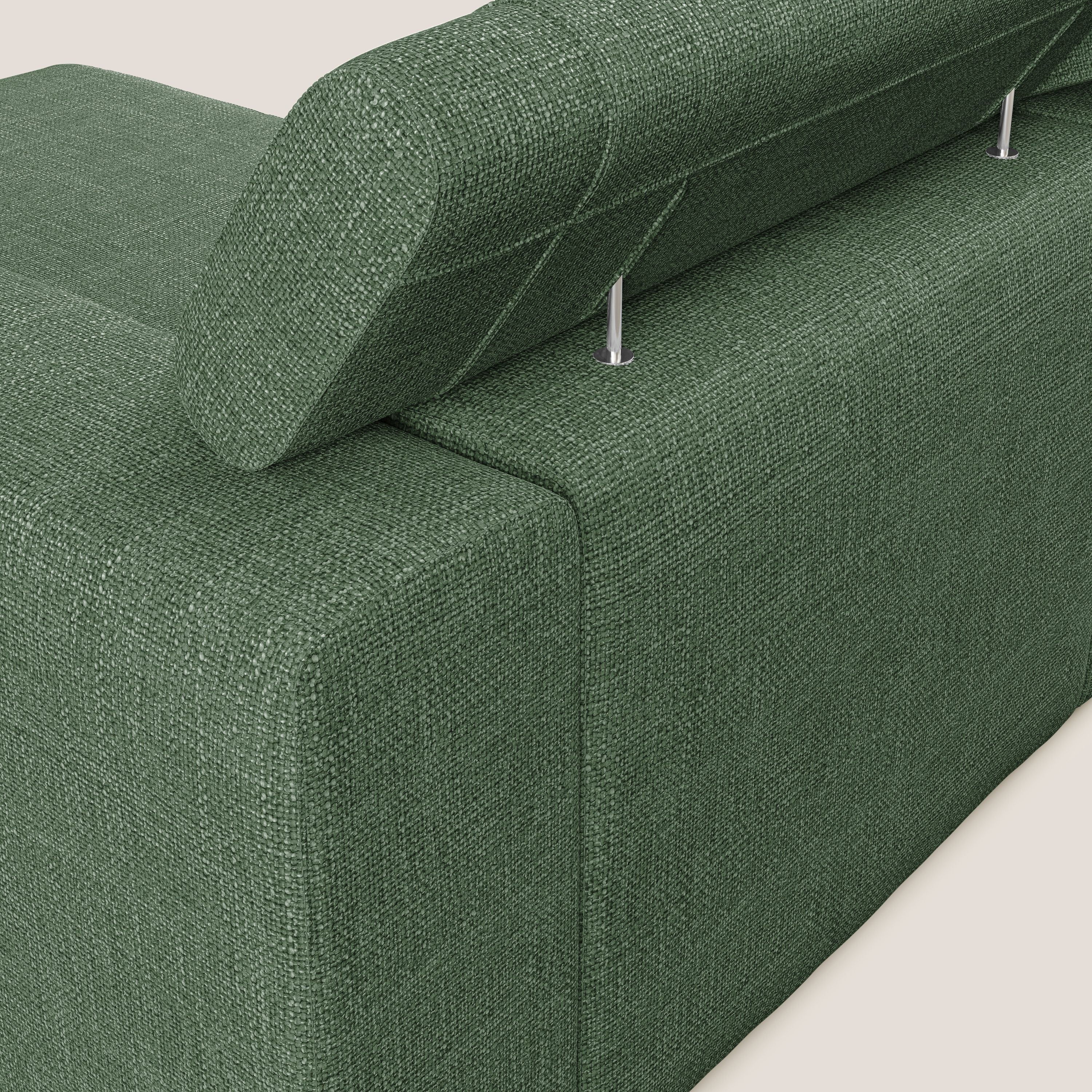 Vegas canapé d'angle avec têtières inclinables  en tissu doux imperméable T06 vert - Image 6