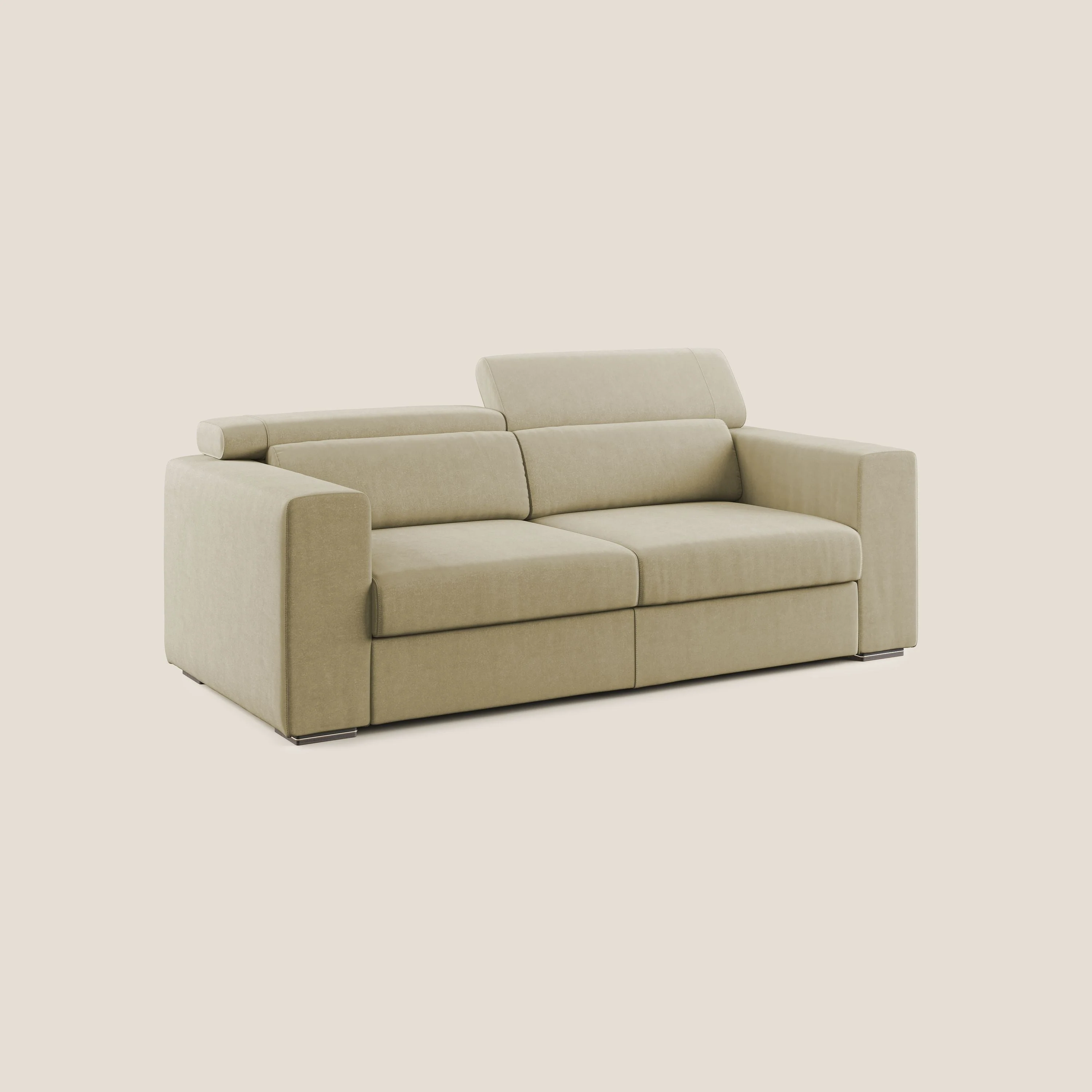 Vegas canapé  avec têtières inclinables en microfibre imperméable T11 beige - Image 2