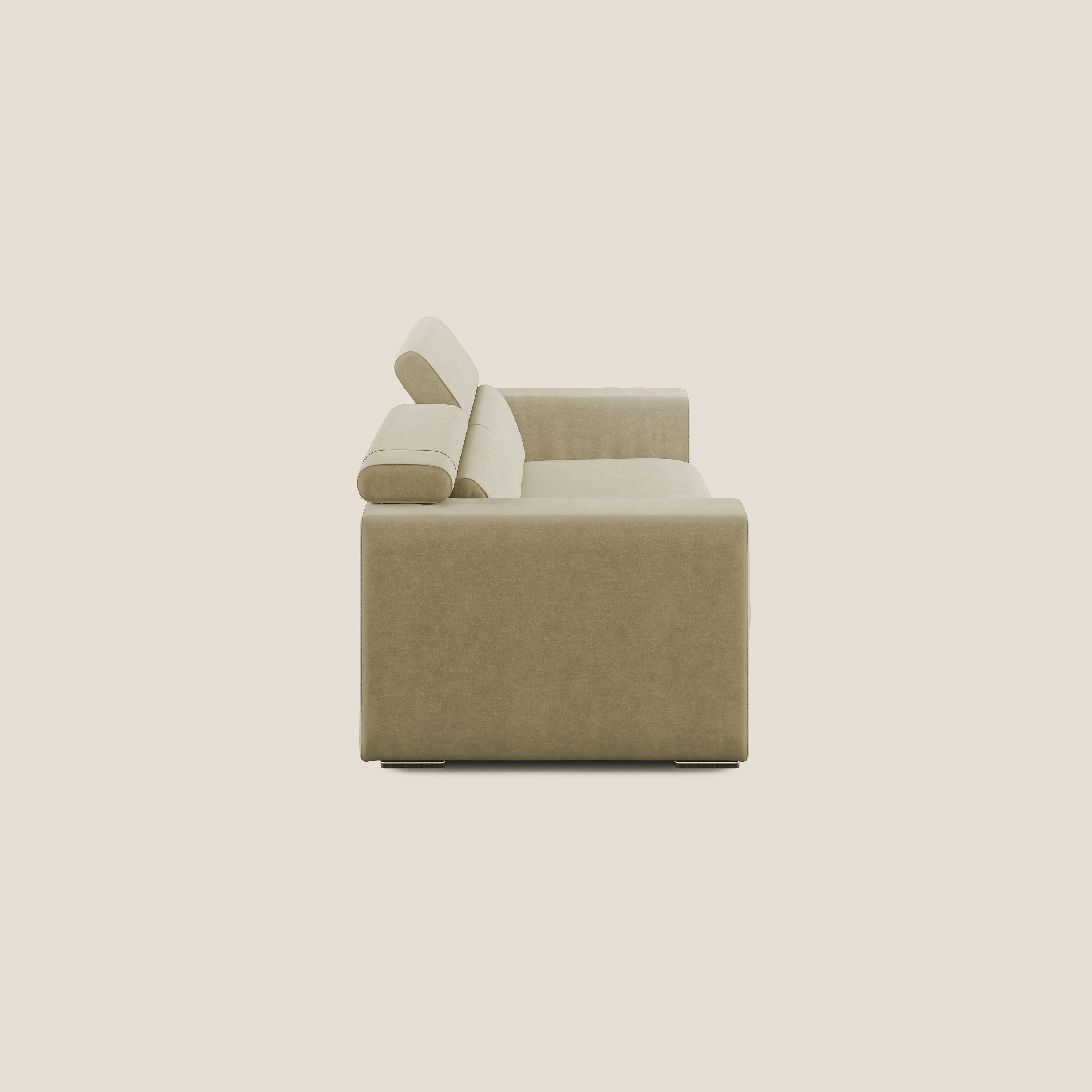 Vegas canapé  avec têtières inclinables en microfibre imperméable T11 beige - Image 3