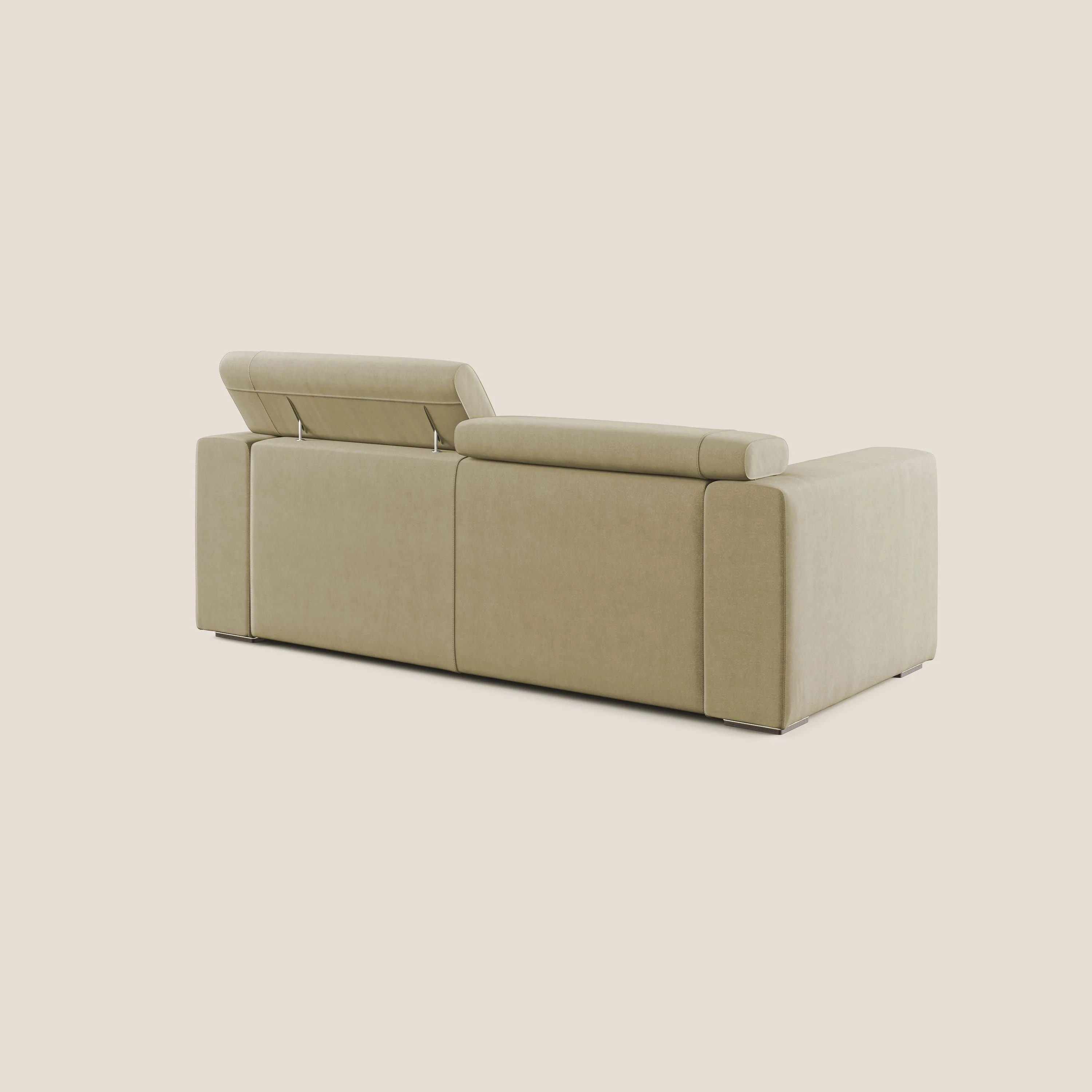 Vegas canapé  avec têtières inclinables en microfibre imperméable T11 beige - Image 4