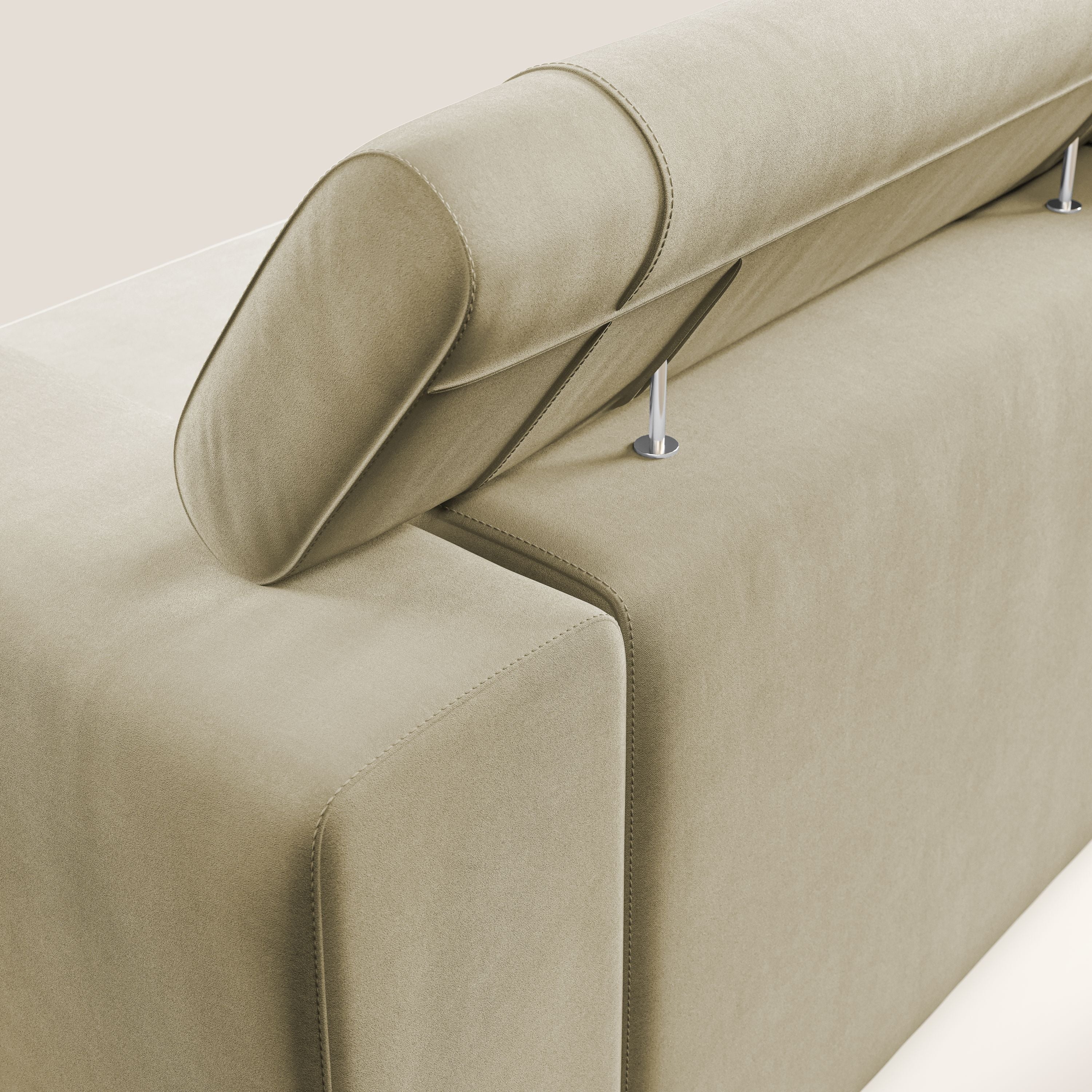 Vegas canapé  avec têtières inclinables en microfibre imperméable T11 beige - Image 6