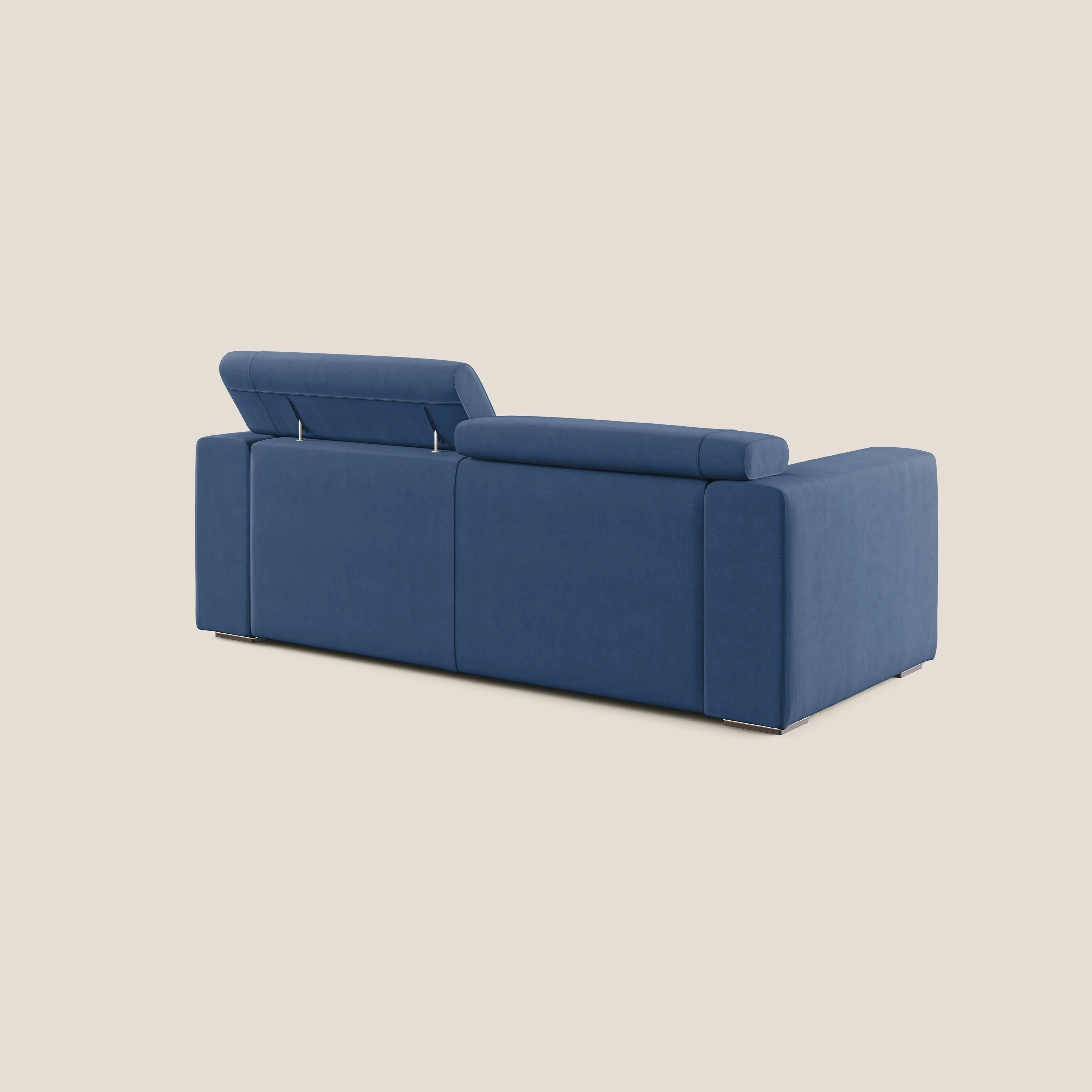 Vegas canapé  avec têtières inclinables en microfibre imperméable T11 bleu - Image 4