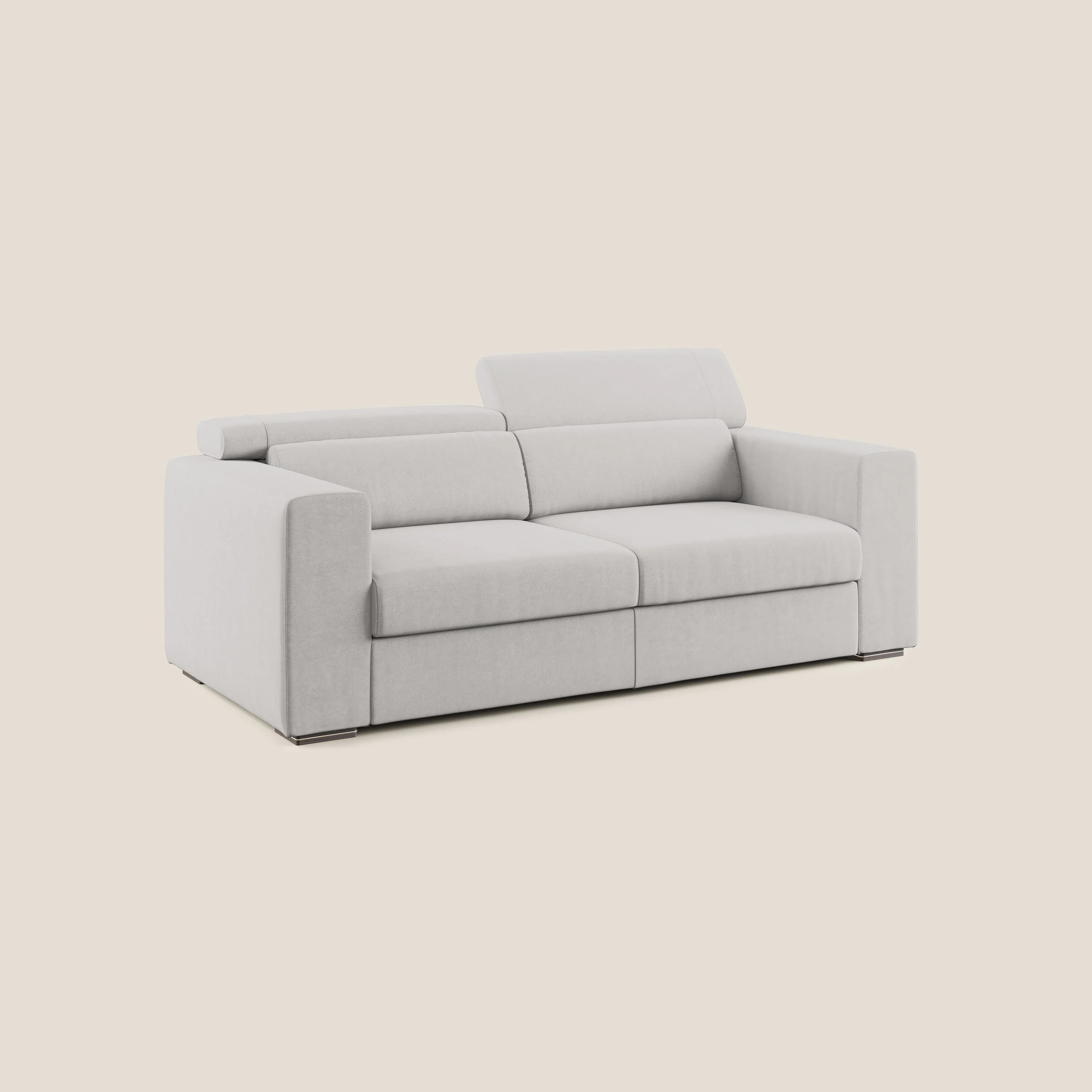 Vegas canapé  avec têtières inclinables en microfibre imperméable T11 gris clair - Image 2