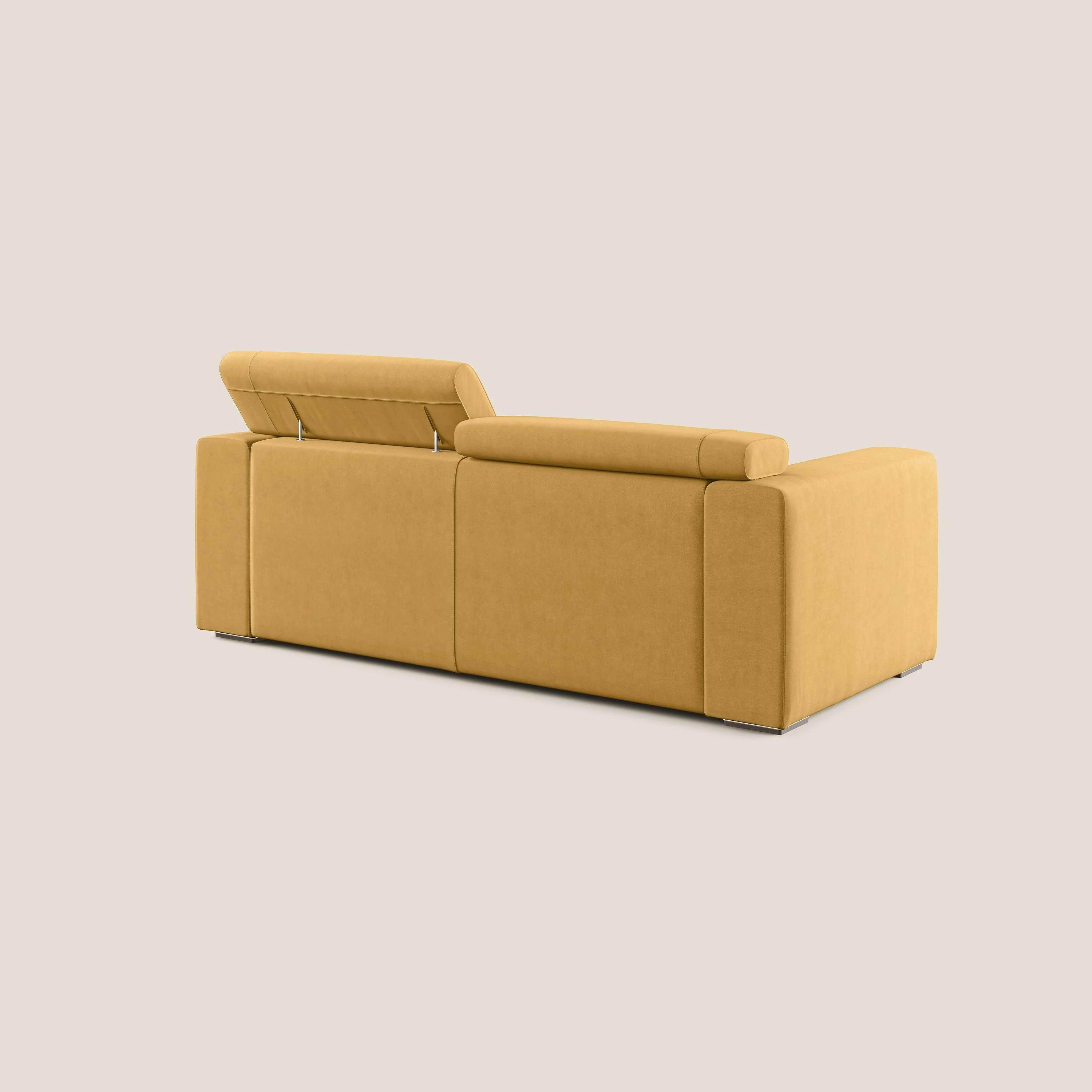 Vegas canapé avec têtières inclinables en microfibre imperméable T11 jaune - Image 4