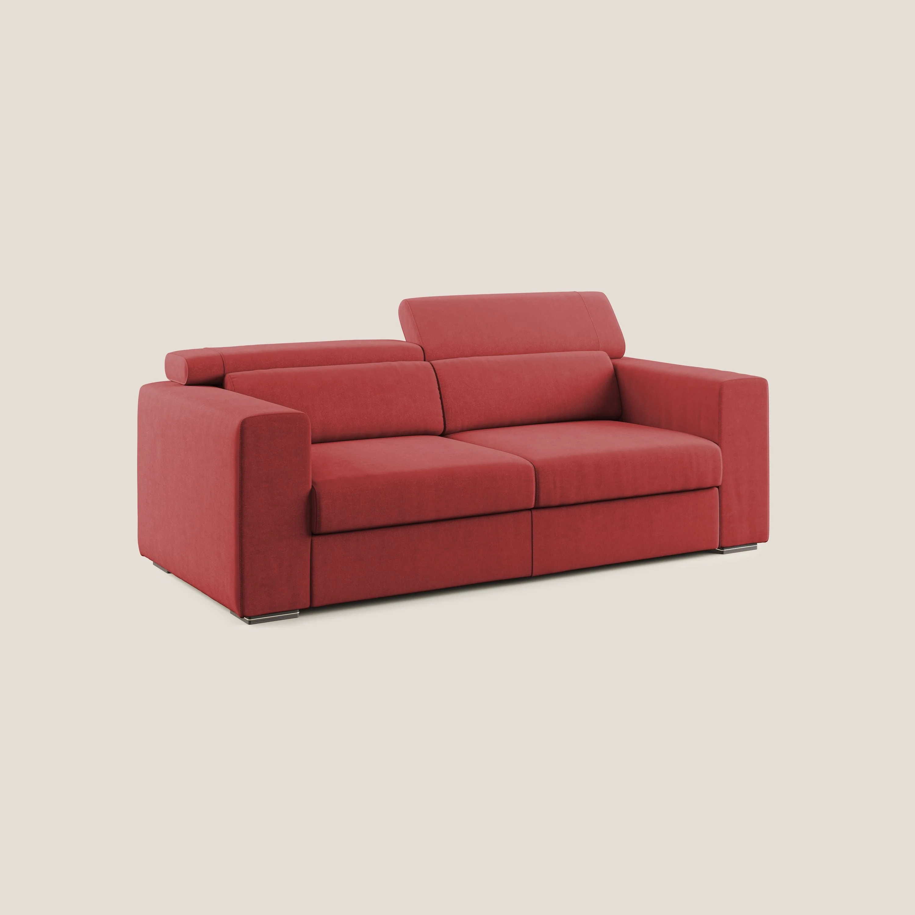 Vegas canapé  avec têtières inclinables en microfibre imperméable T11 rouge - Image 2