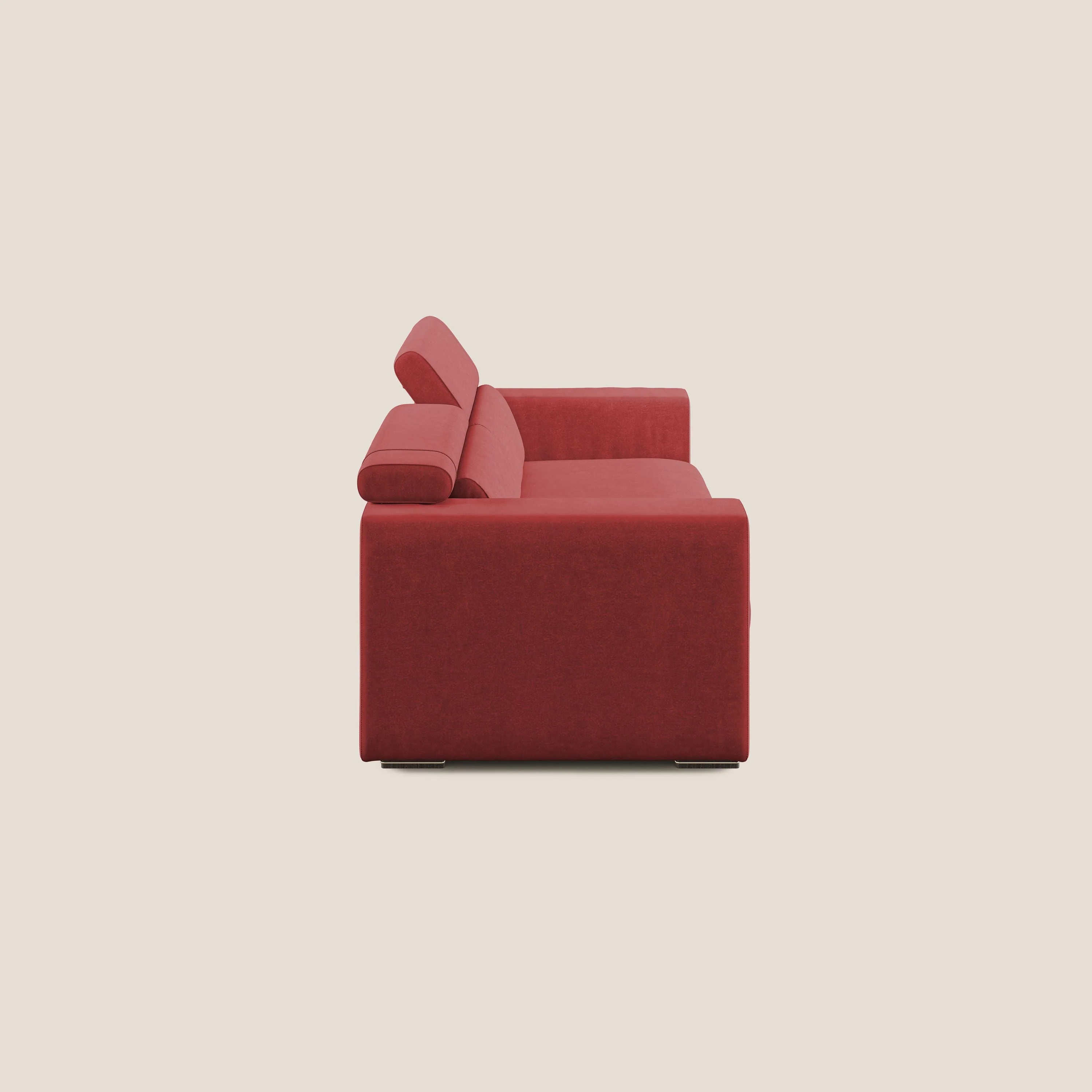 Vegas canapé  avec têtières inclinables en microfibre imperméable T11 rouge - Image 3