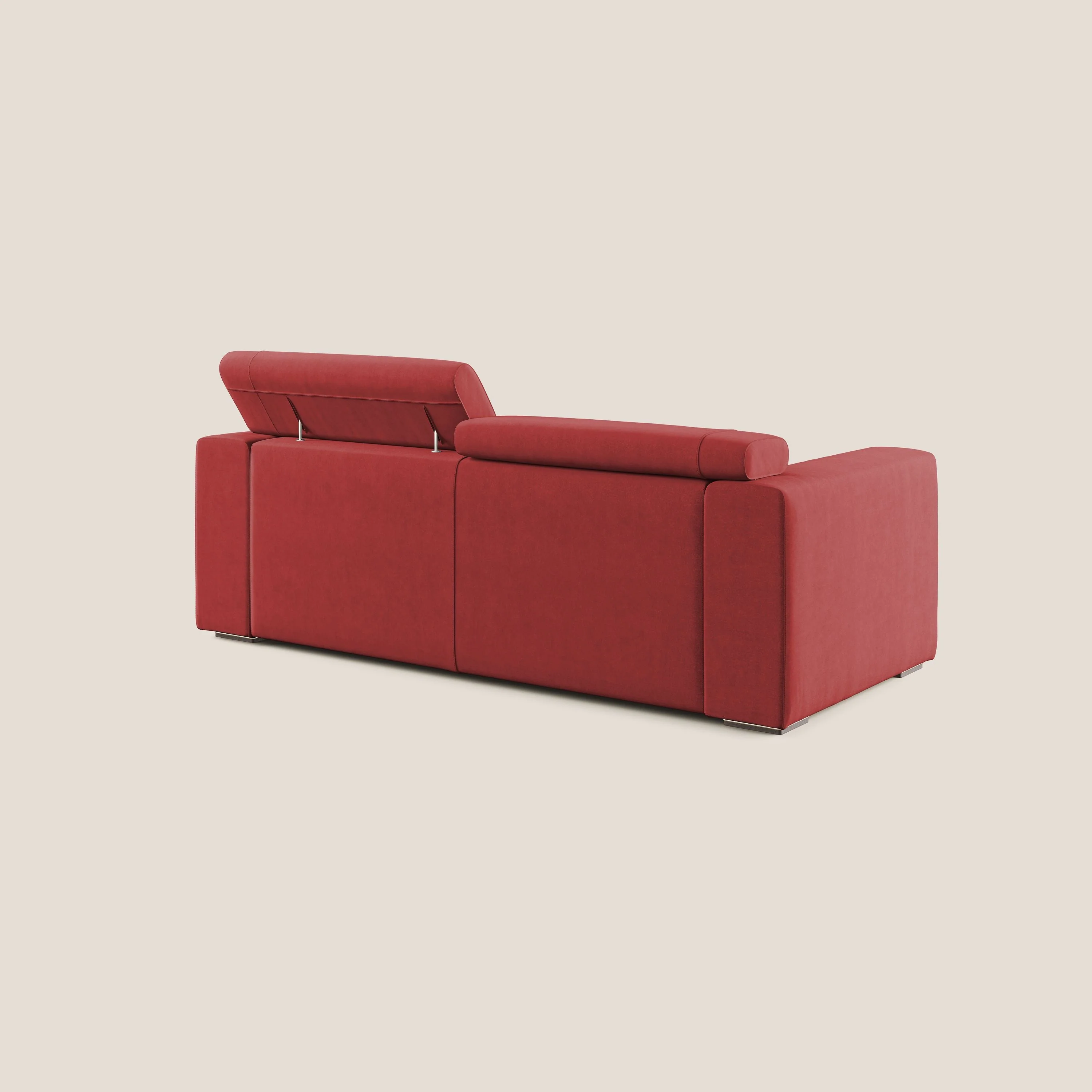 Vegas canapé  avec têtières inclinables en microfibre imperméable T11 rouge - Image 4