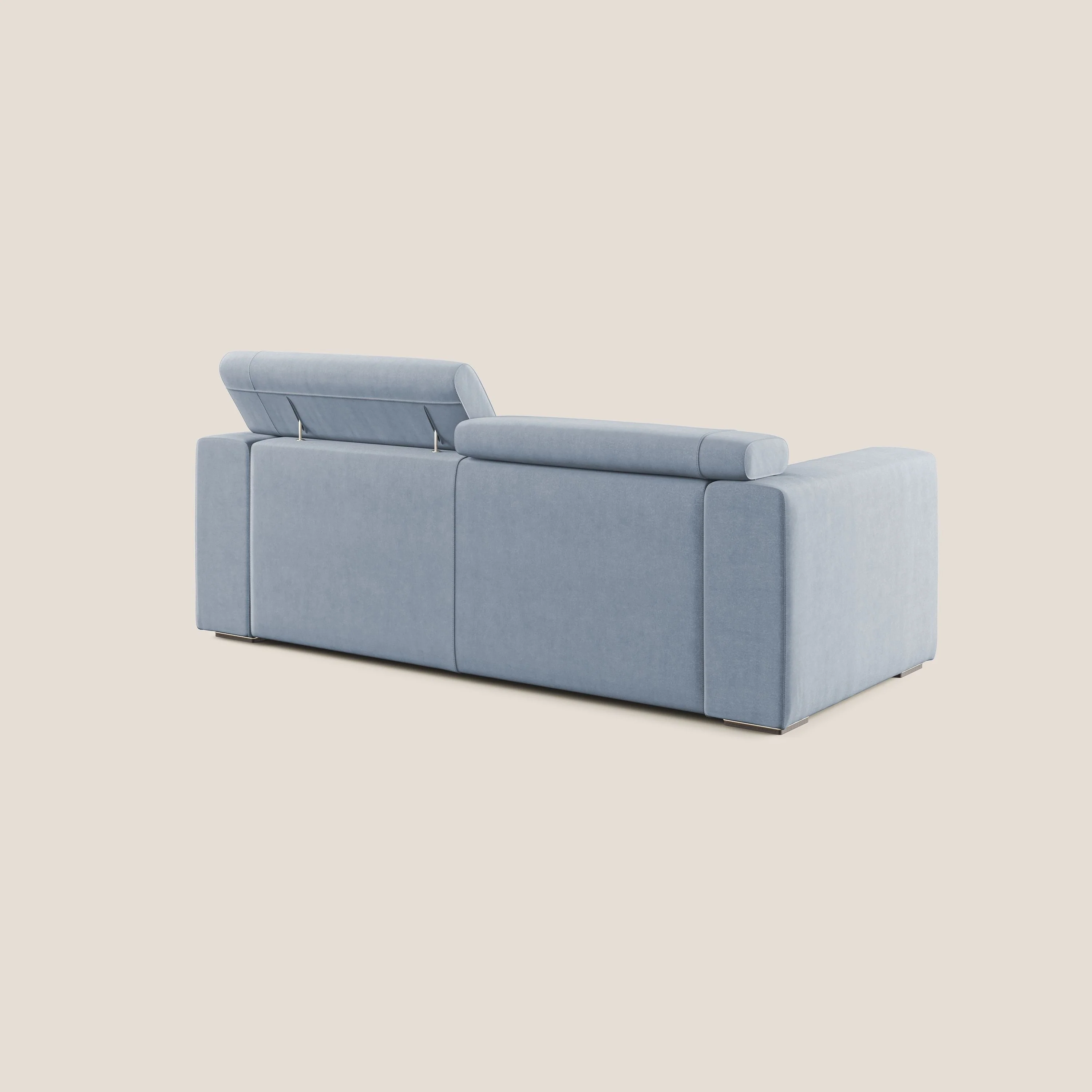 Vegas canapé  avec têtières inclinables en microfibre imperméable T11 sucre glace - Image 4