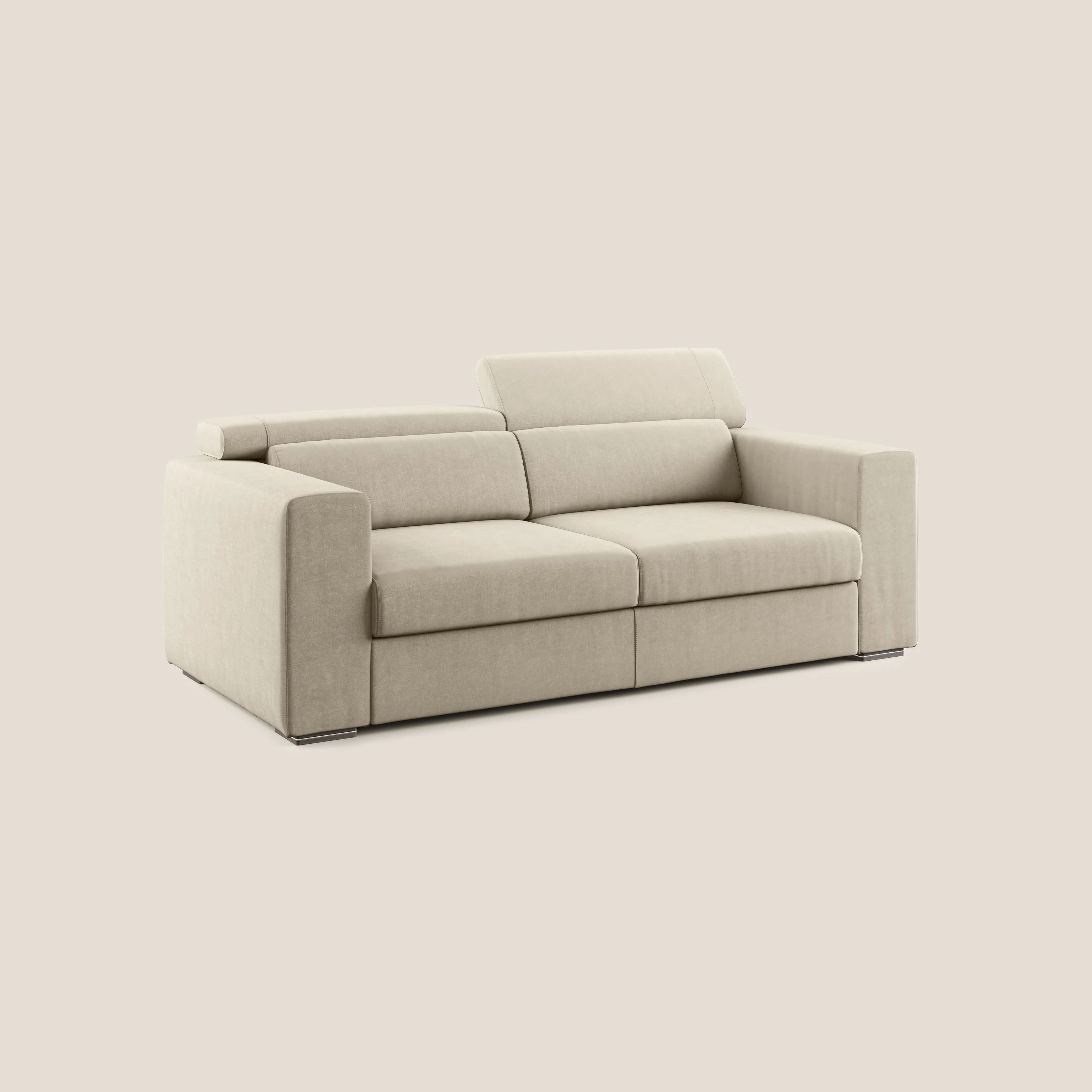 Vegas canapé  avec têtières inclinables en microfibre imperméable T11 Taupe tortora - Image 2